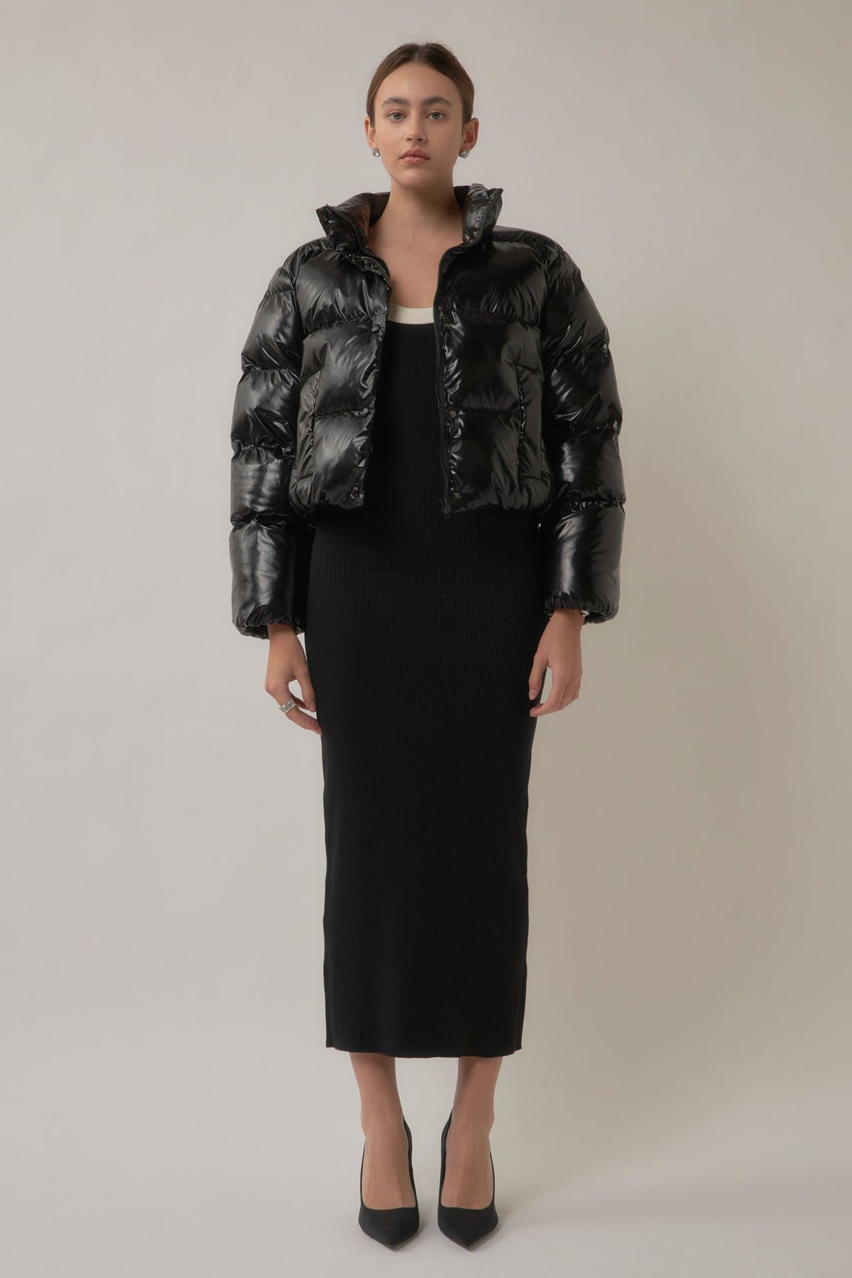 GREY LAB - Cropped Puffer Jacket - JACKETS available at Objectrare