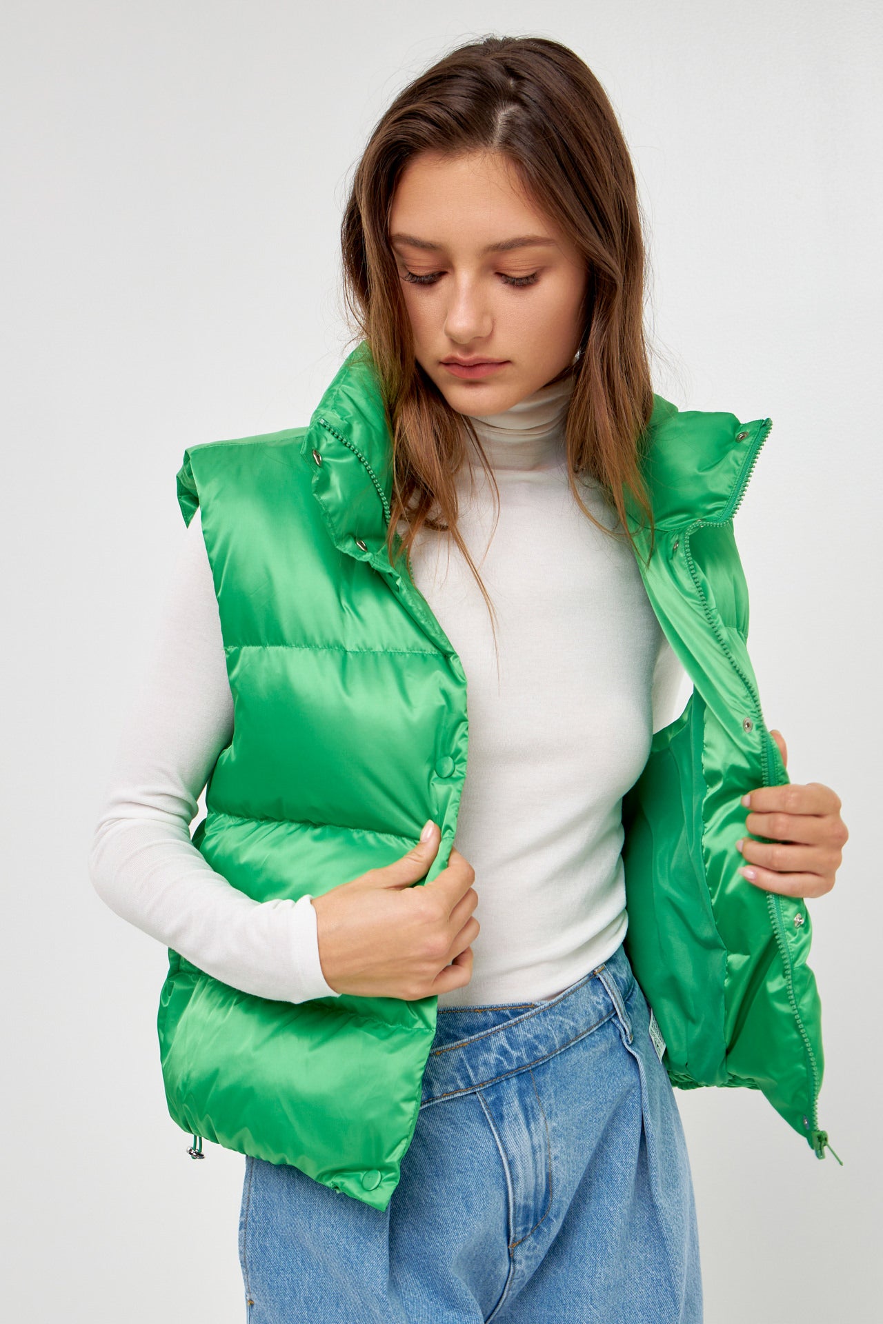 ENGLISH FACTORY - Puffer Cropped Vest - OUTERWEAR available at Objectrare