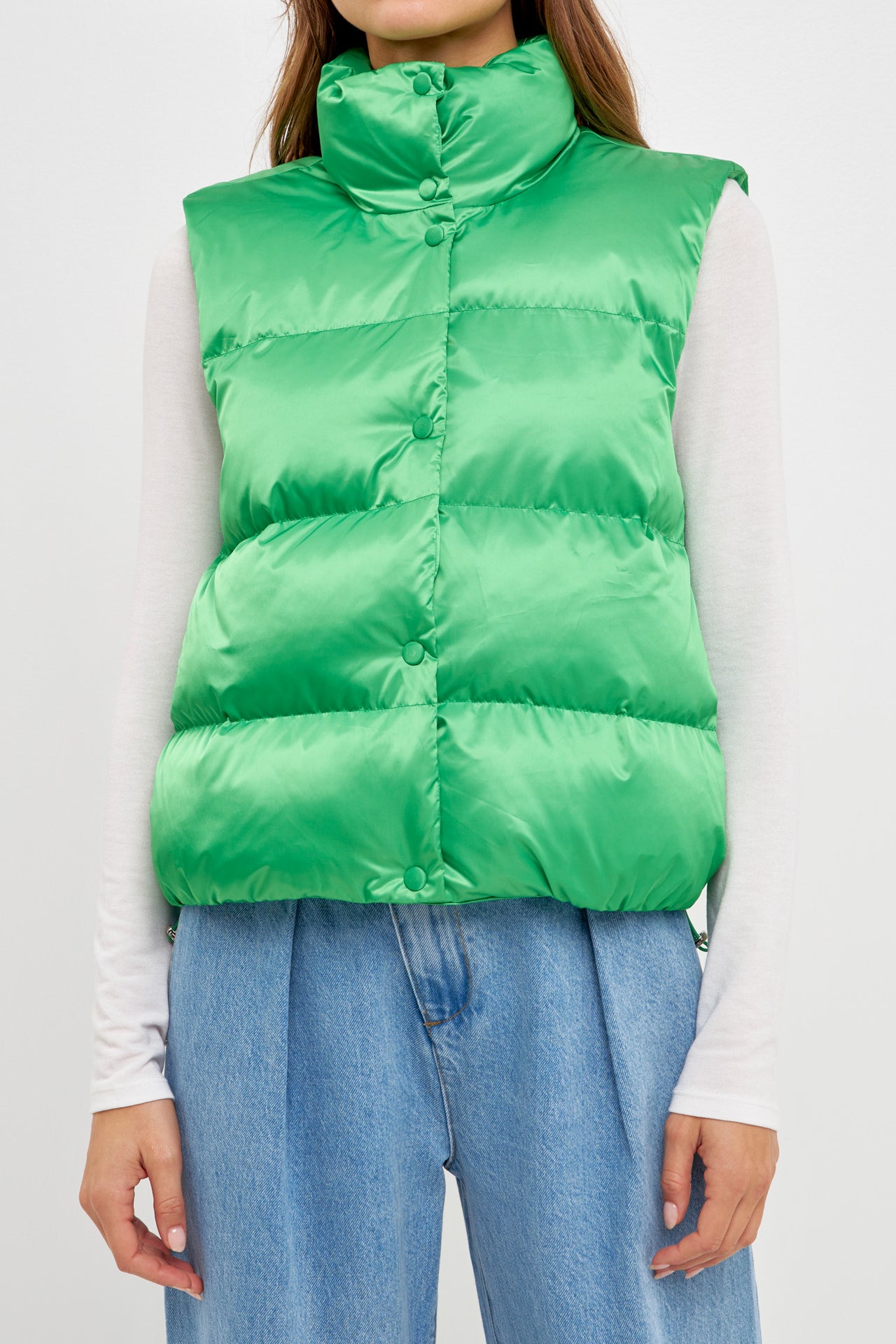 ENGLISH FACTORY - Puffer Cropped Vest - OUTERWEAR available at Objectrare