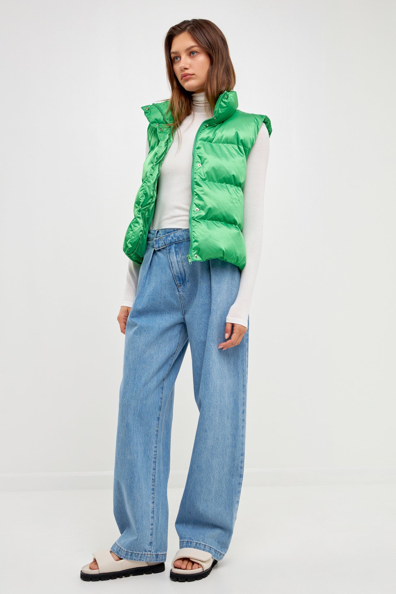 ENGLISH FACTORY - Puffer Cropped Vest - OUTERWEAR available at Objectrare