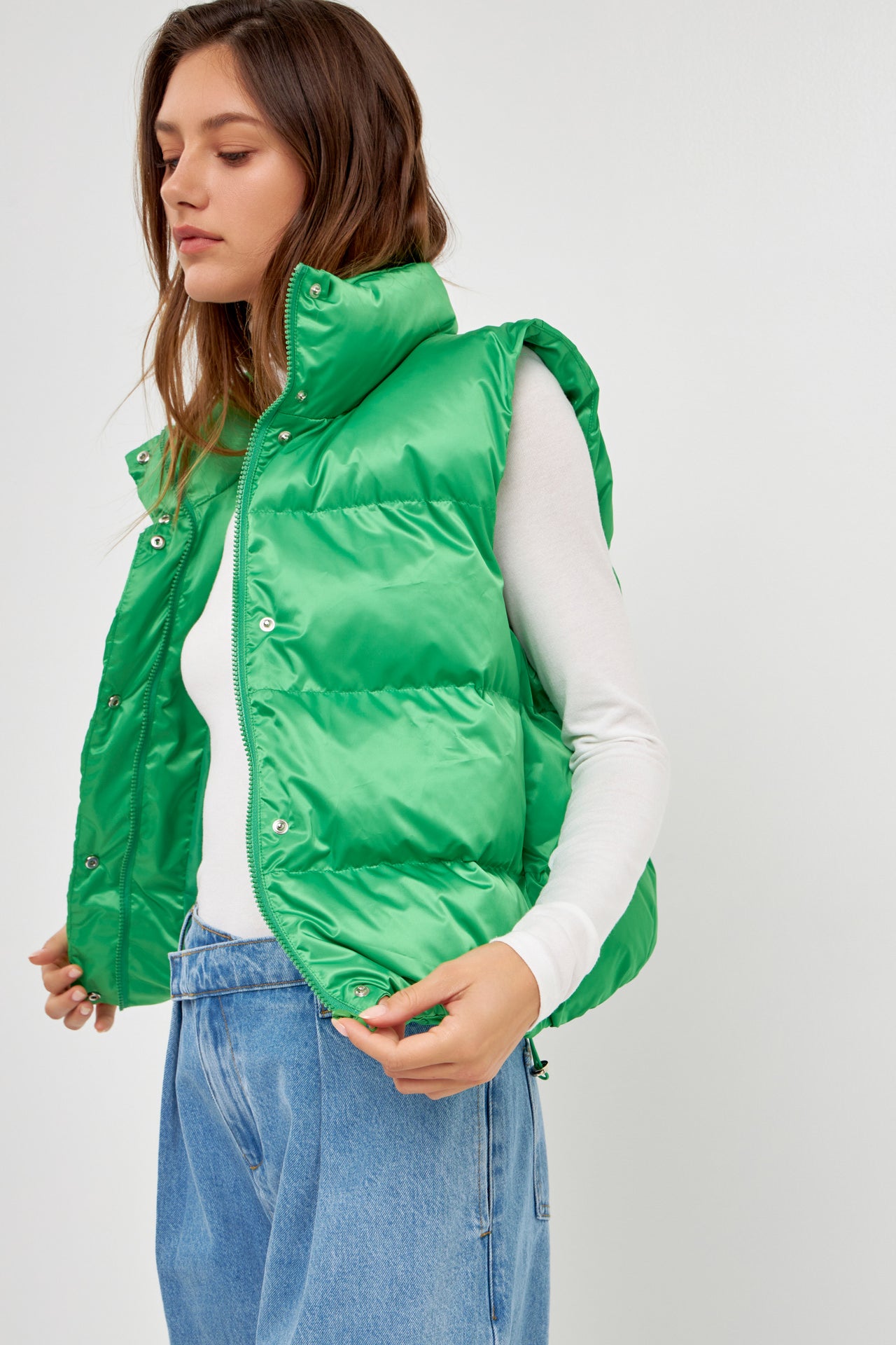 ENGLISH FACTORY - Puffer Cropped Vest - OUTERWEAR available at Objectrare
