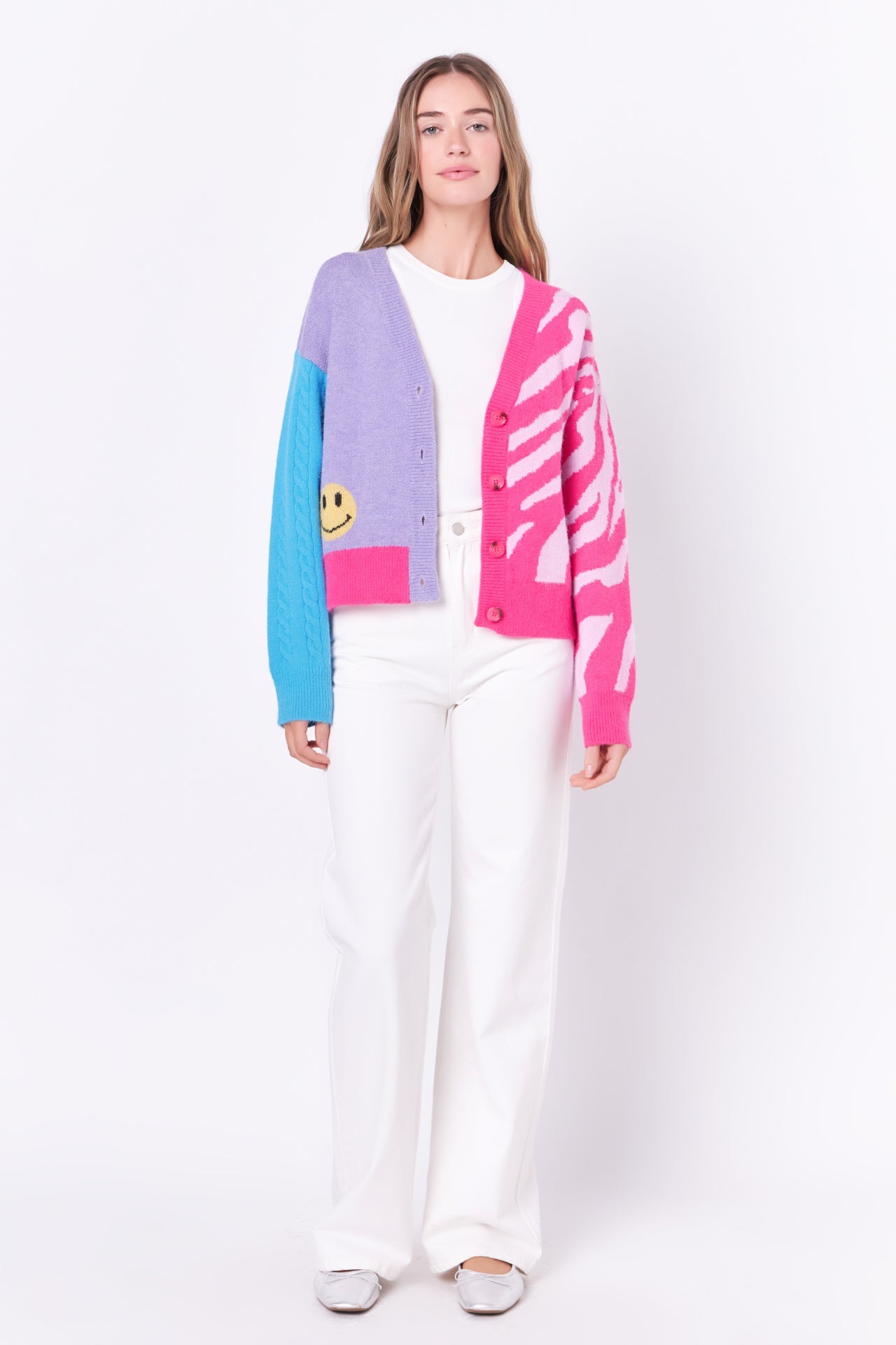 ENGLISH FACTORY - Combination Sweater Cardigan - SWEATERS & KNITS available at Objectrare