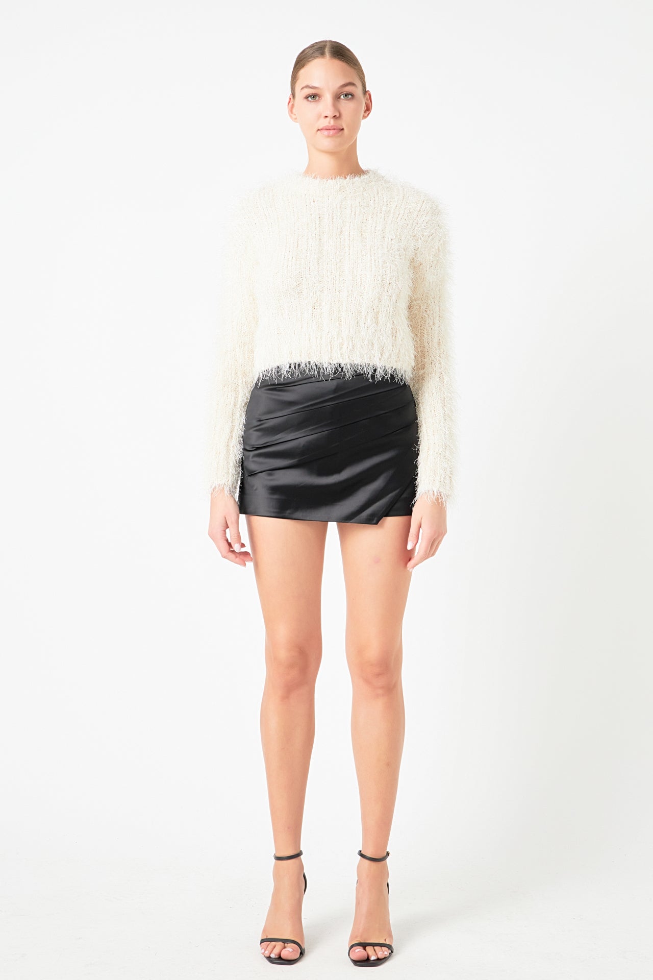 ENDLESS ROSE - Long Sleeve Cropped Sweater - SWEATERS & KNITS available at Objectrare