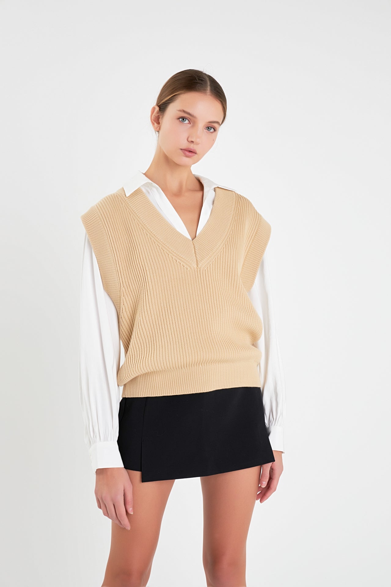 V-neck Knit Sweater Vest