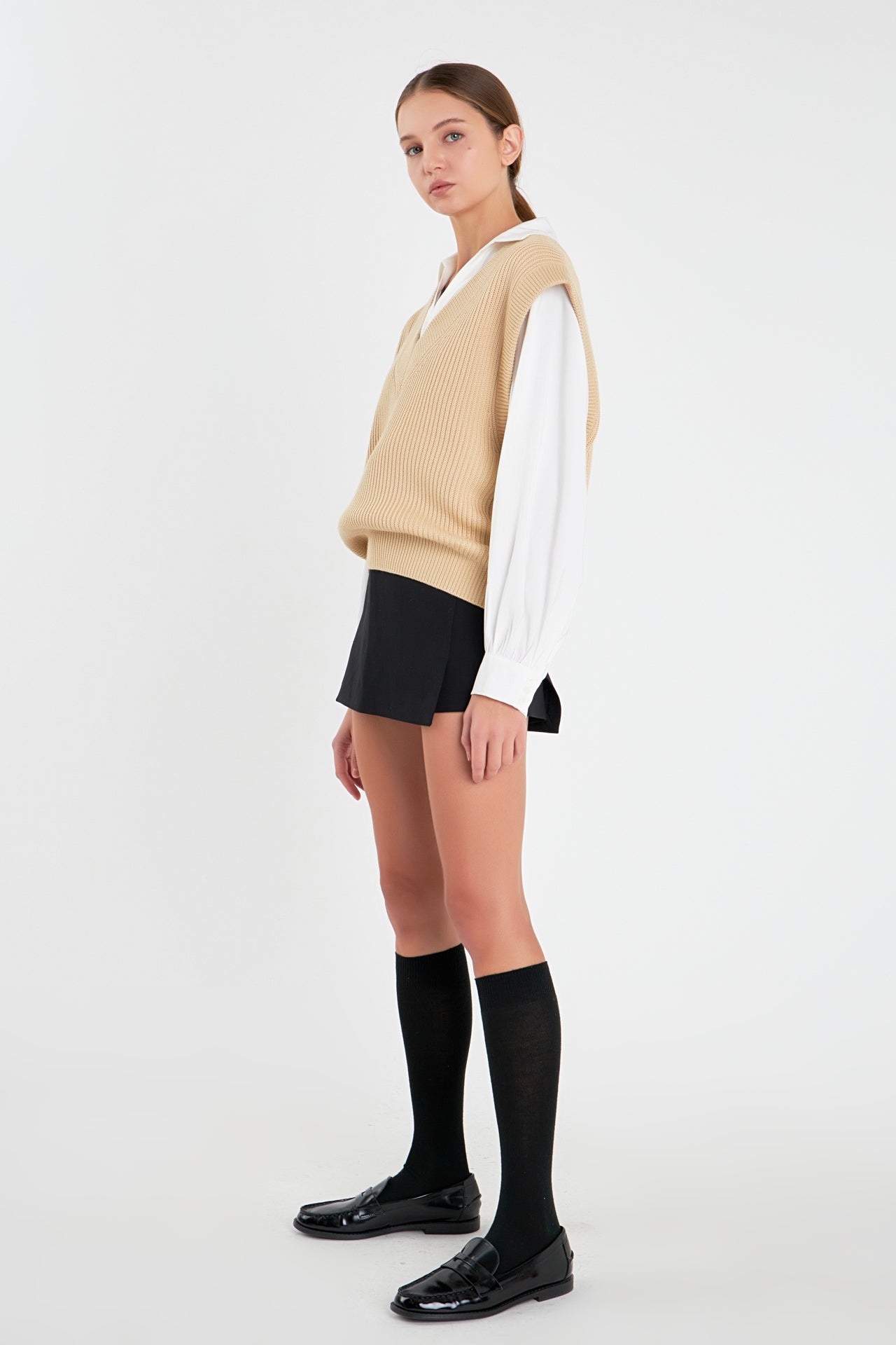 V-neck Knit Sweater Vest
