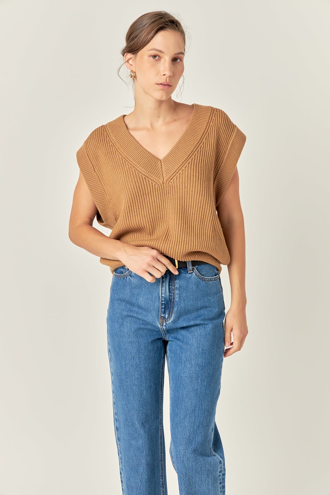 ENGLISH FACTORY - Oversized Sweater Vest - SWEATERS & KNITS available at Objectrare