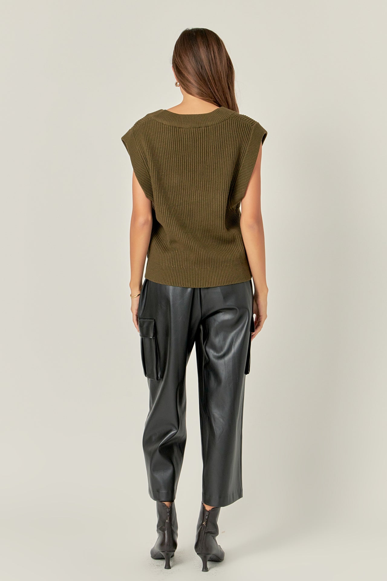 ENGLISH FACTORY - V-neck Knit Sweater Vest - SWEATERS & KNITS available at Objectrare