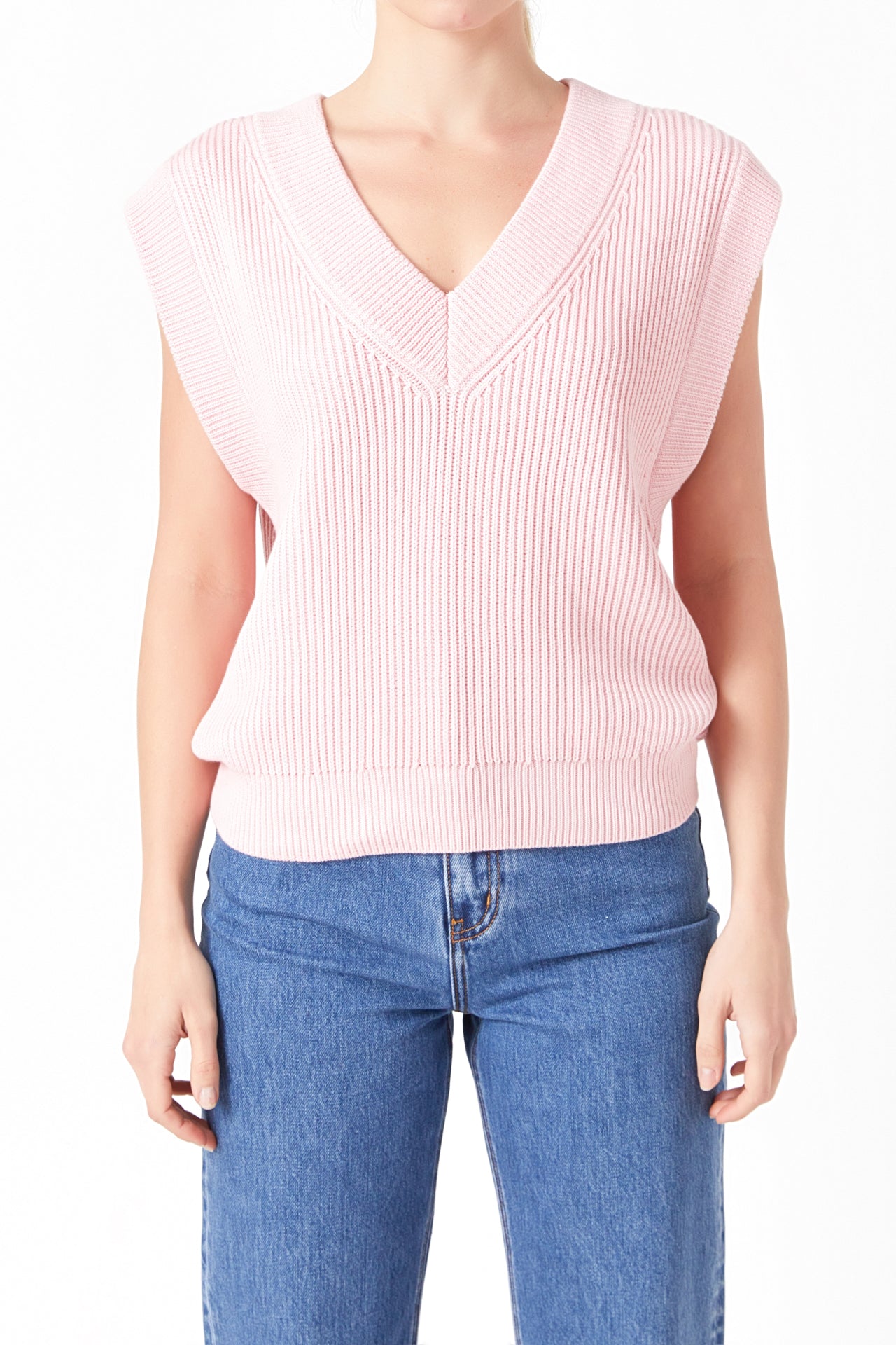 V-neck Knit Sweater Vest