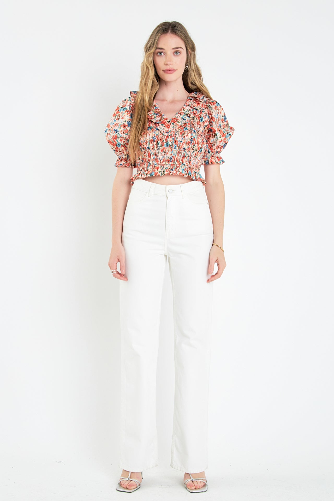 ENGLISH FACTORY - Smocked Crop Top - TOPS available at Objectrare