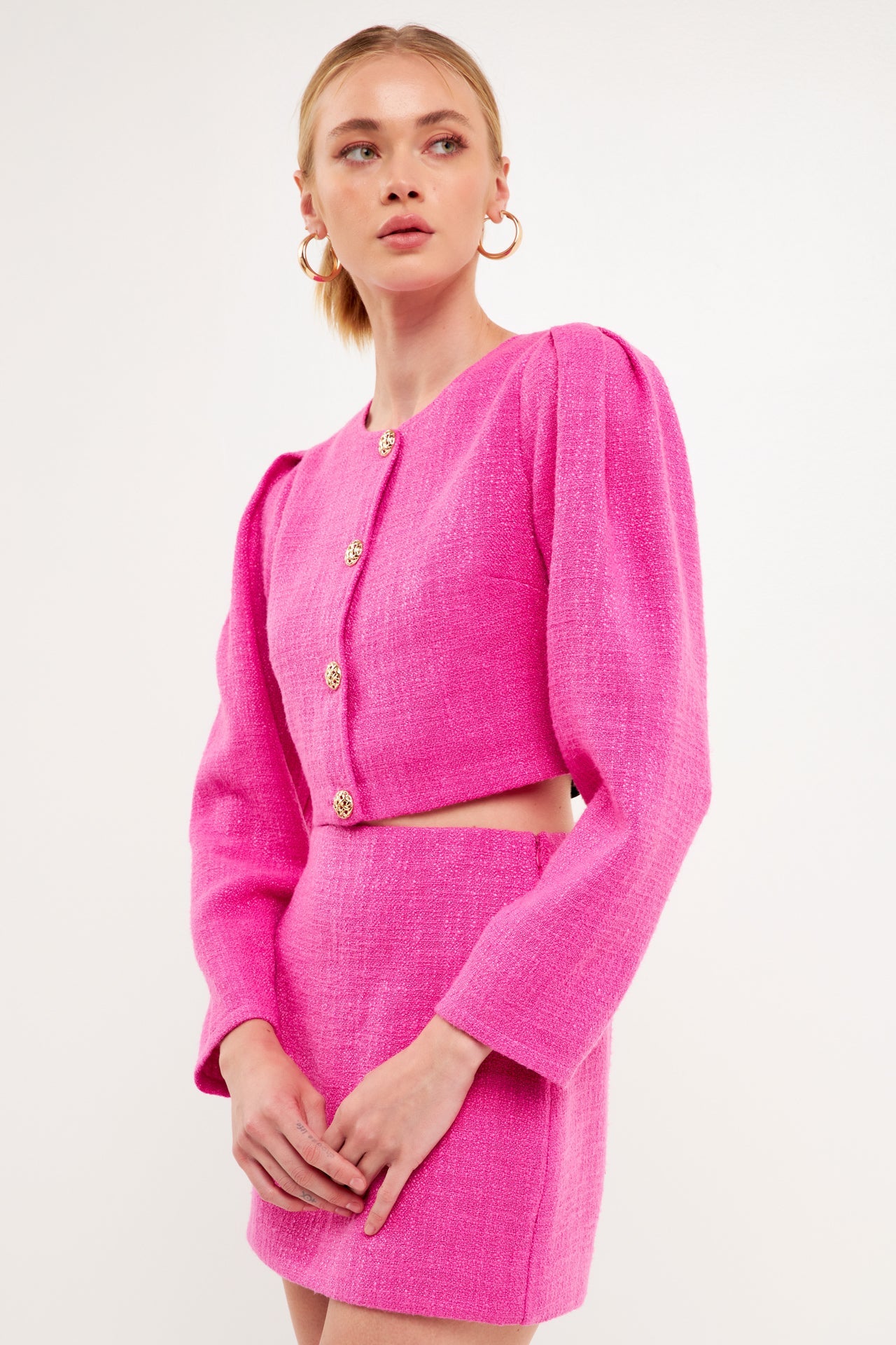 ENDLESS ROSE - Tweed H-Line Mini Skirt - SKIRTS available at Objectrare