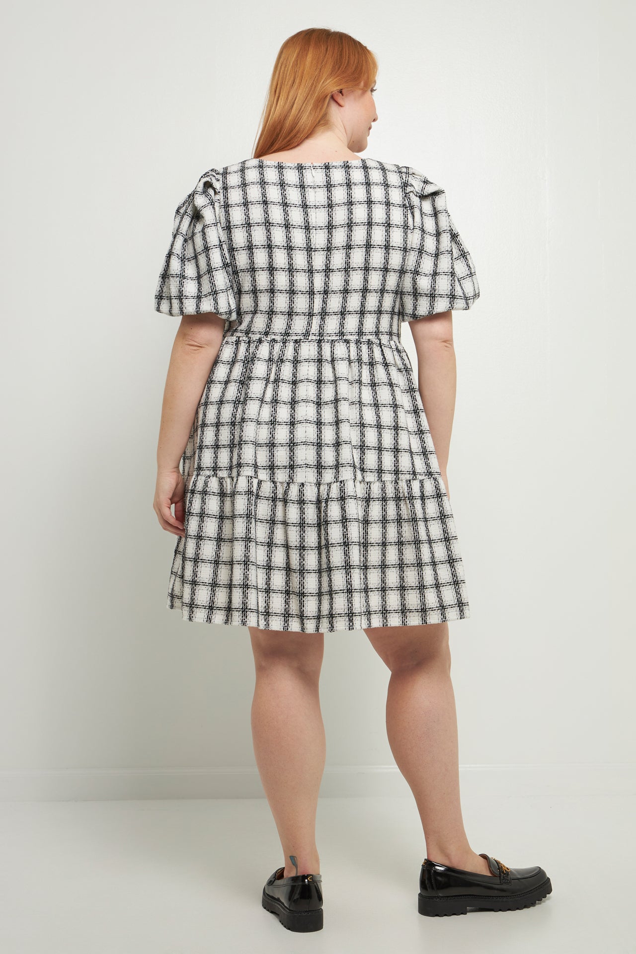 ENGLISH FACTORY - Tweed Mini Gingham Dress - DRESSES available at Objectrare
