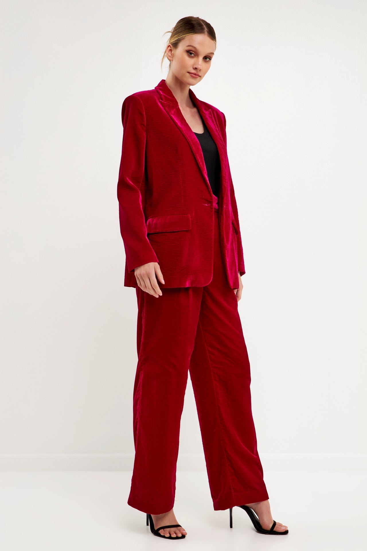 ENDLESS ROSE - Velvet Blazer - BLAZERS available at Objectrare
