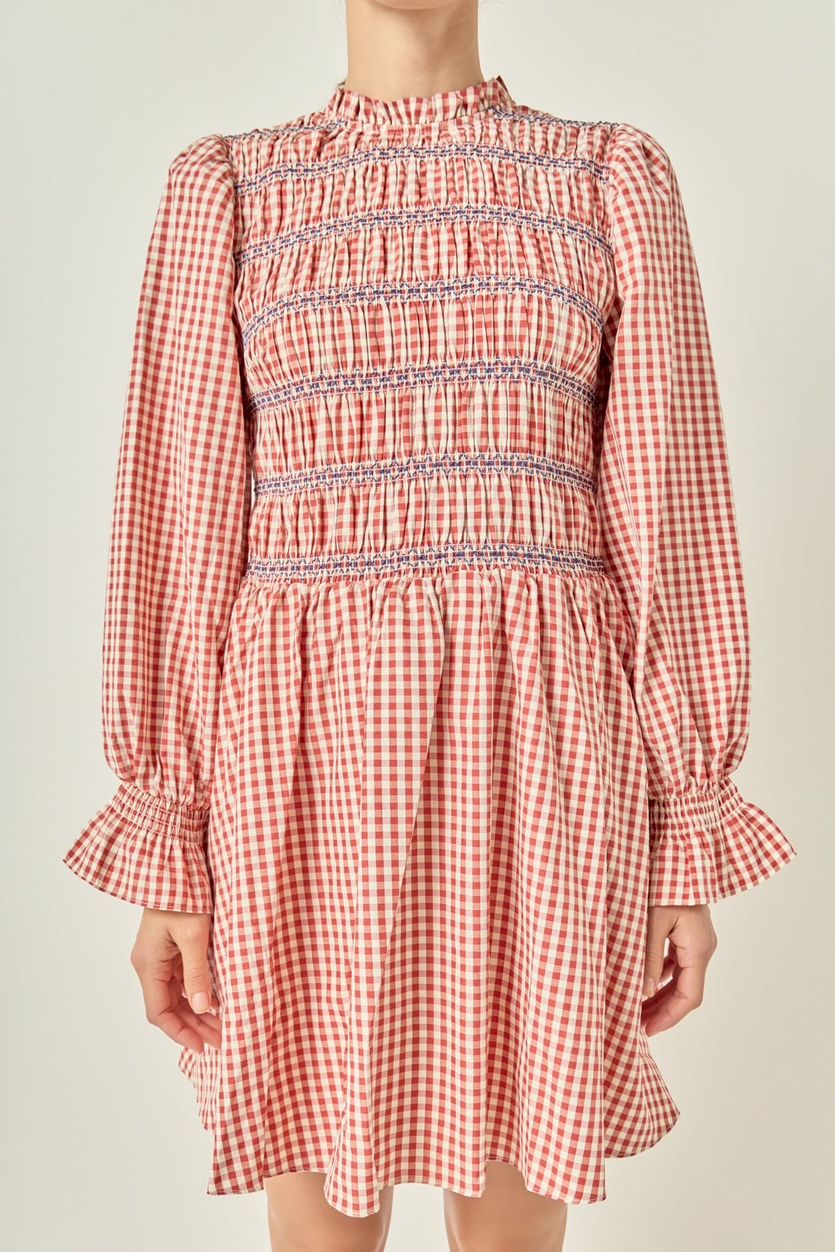 ENGLISH FACTORY - Gingham Mini Dress - DRESSES available at Objectrare