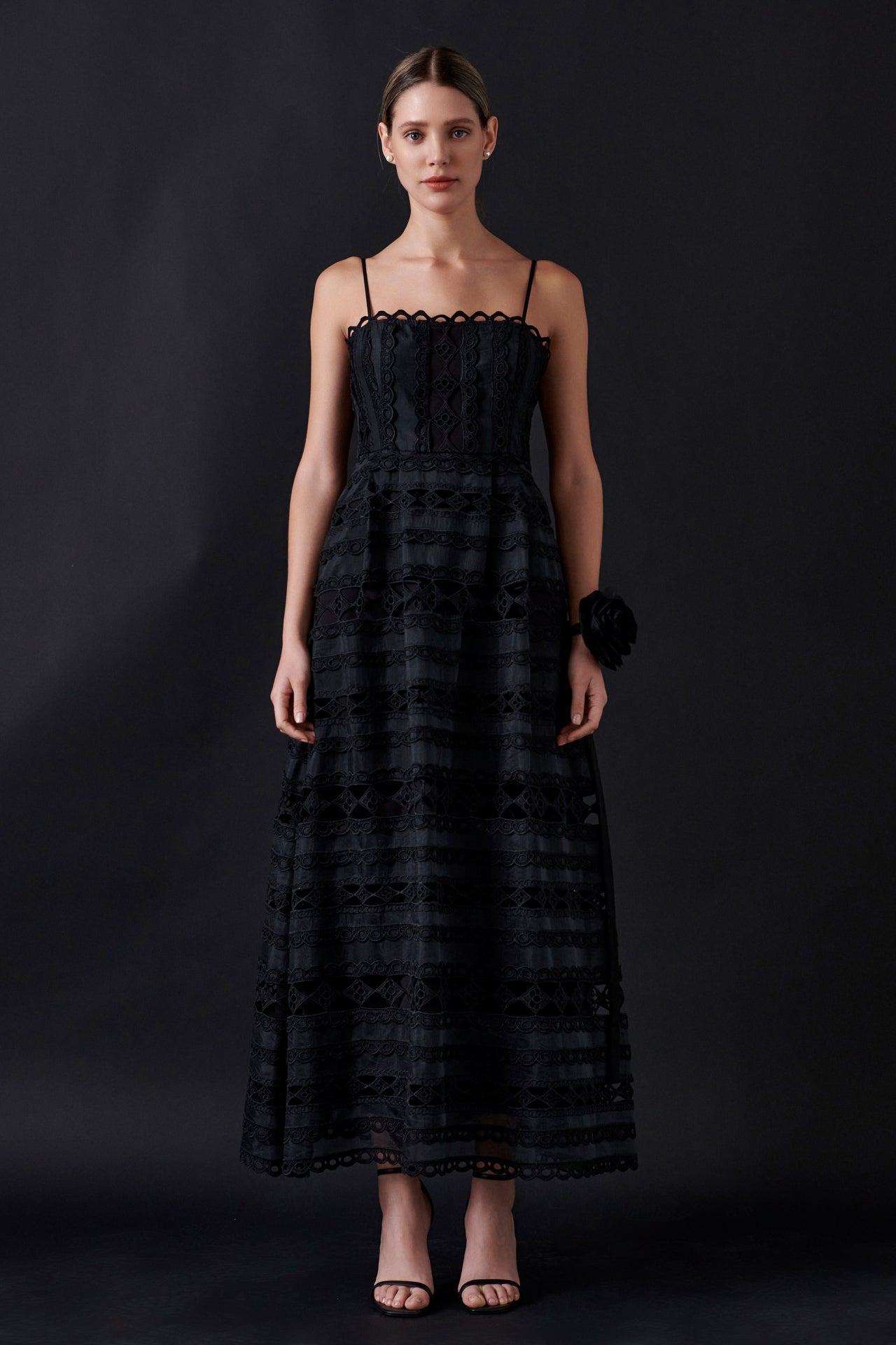 ENDLESS ROSE - Combination Lace Maxi Dress - DRESSES available at Objectrare