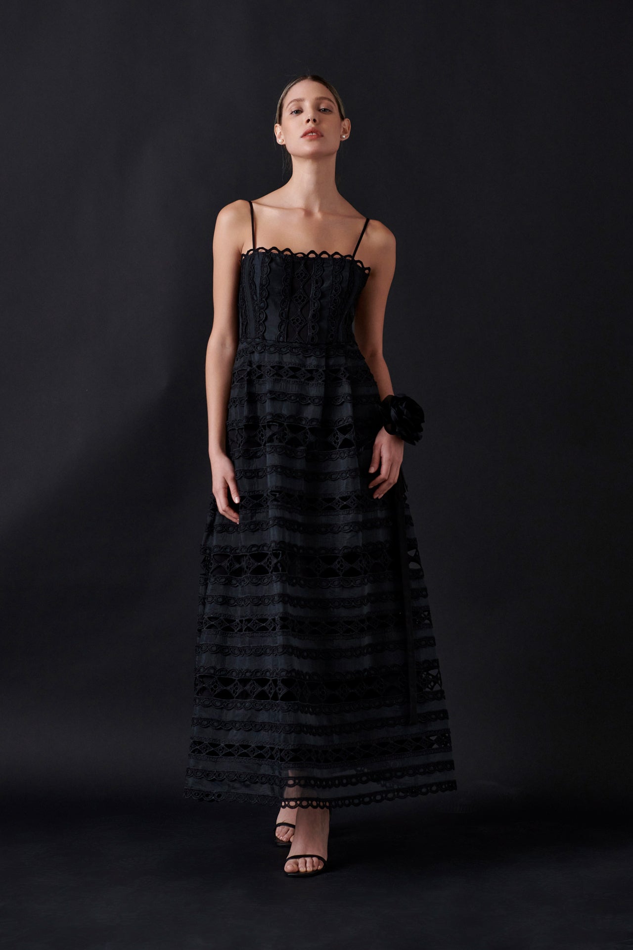 ENDLESS ROSE - Combination Lace Maxi Dress - DRESSES available at Objectrare