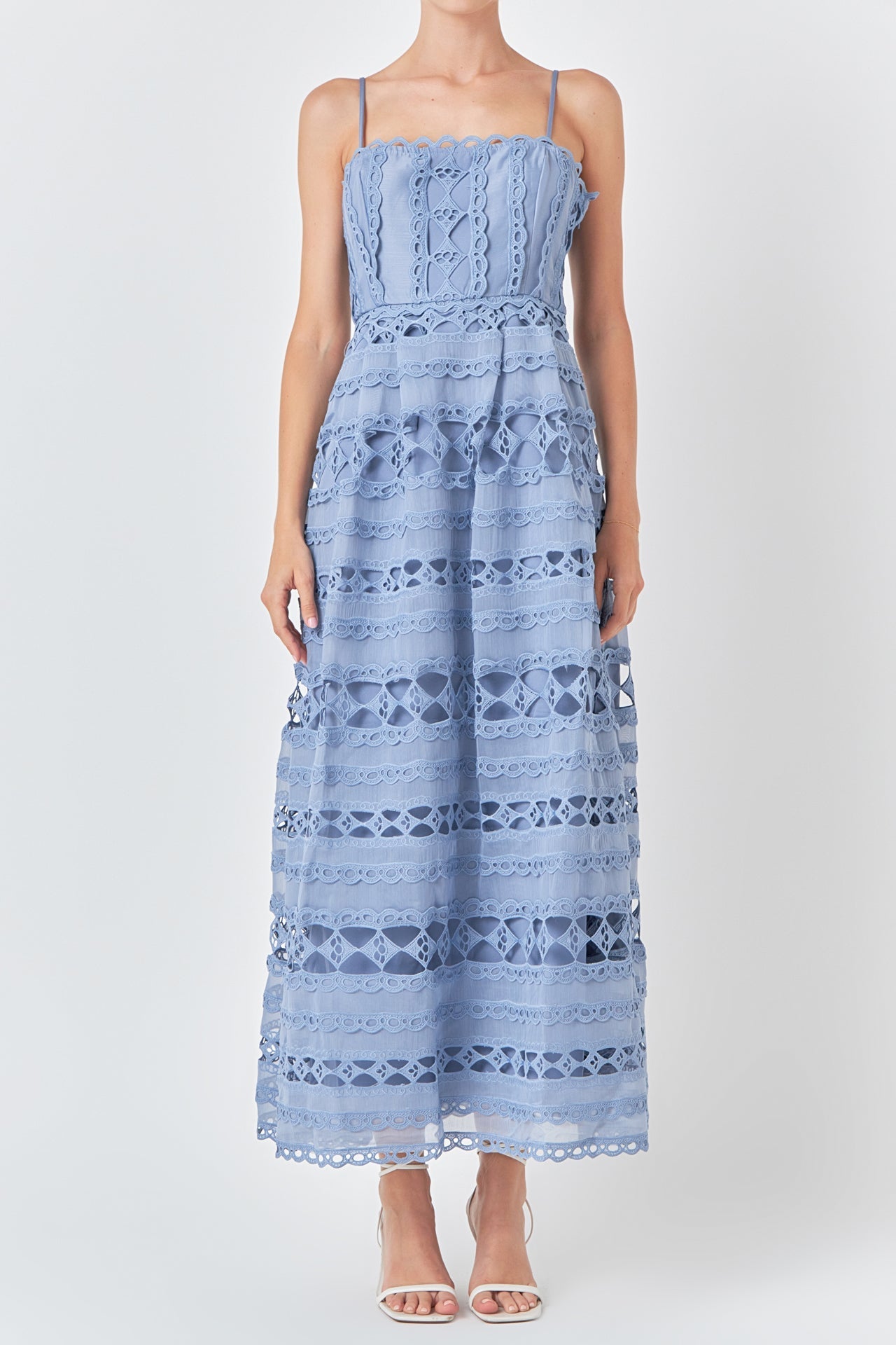 ENDLESS ROSE - Combination Lace Maxi Dress - DRESSES available at Objectrare
