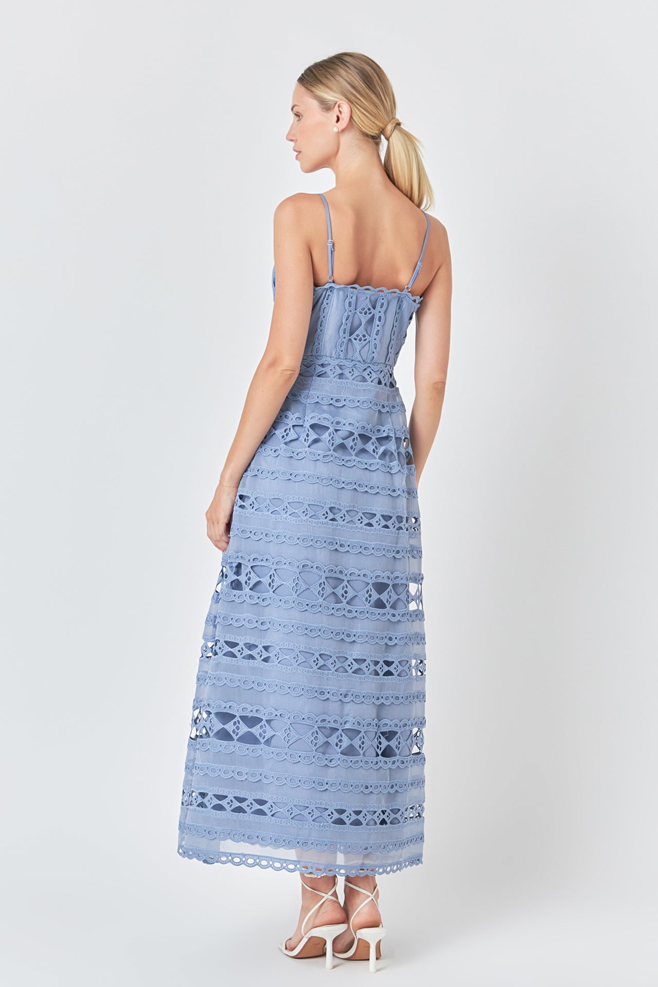 ENDLESS ROSE - Combination Lace Maxi Dress - DRESSES available at Objectrare