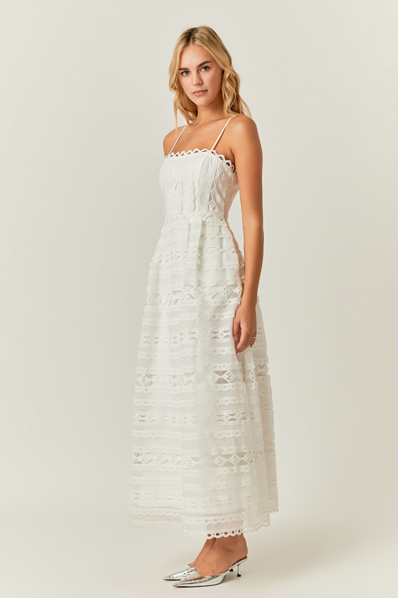 ENDLESS ROSE - Combination Lace Maxi Dress - DRESSES available at Objectrare