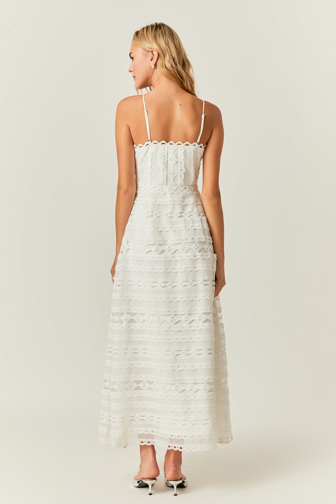 ENDLESS ROSE - Combination Lace Maxi Dress - DRESSES available at Objectrare