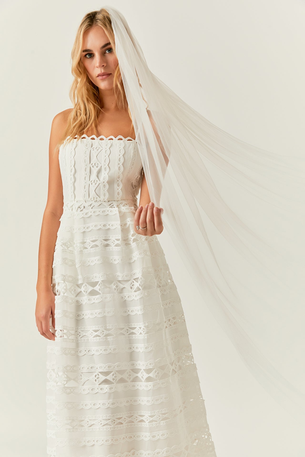 ENDLESS ROSE - Combination Lace Maxi Dress - DRESSES available at Objectrare