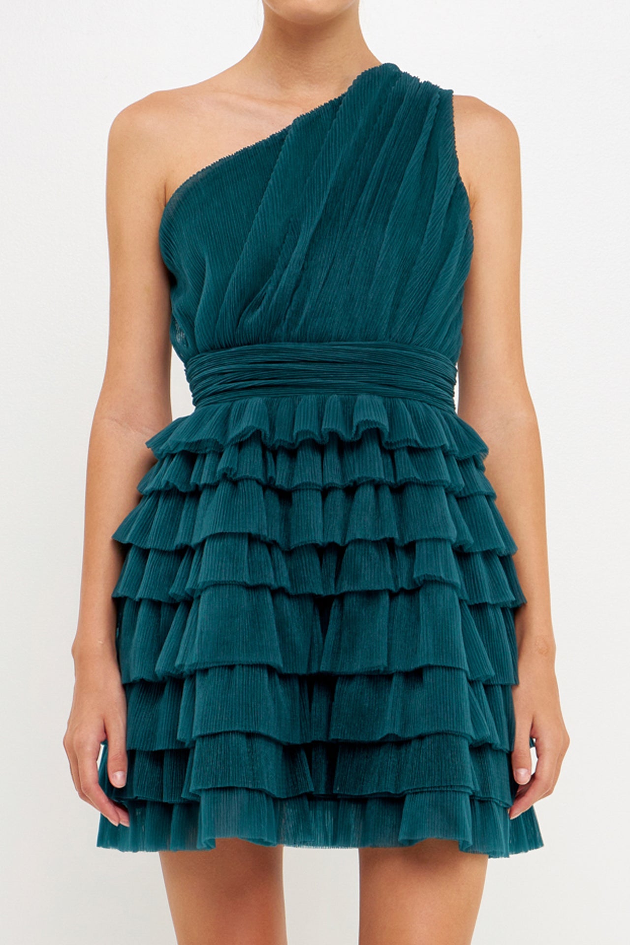 ENDLESS ROSE - Tiered Tulle Mini Dress - DRESSES available at Objectrare