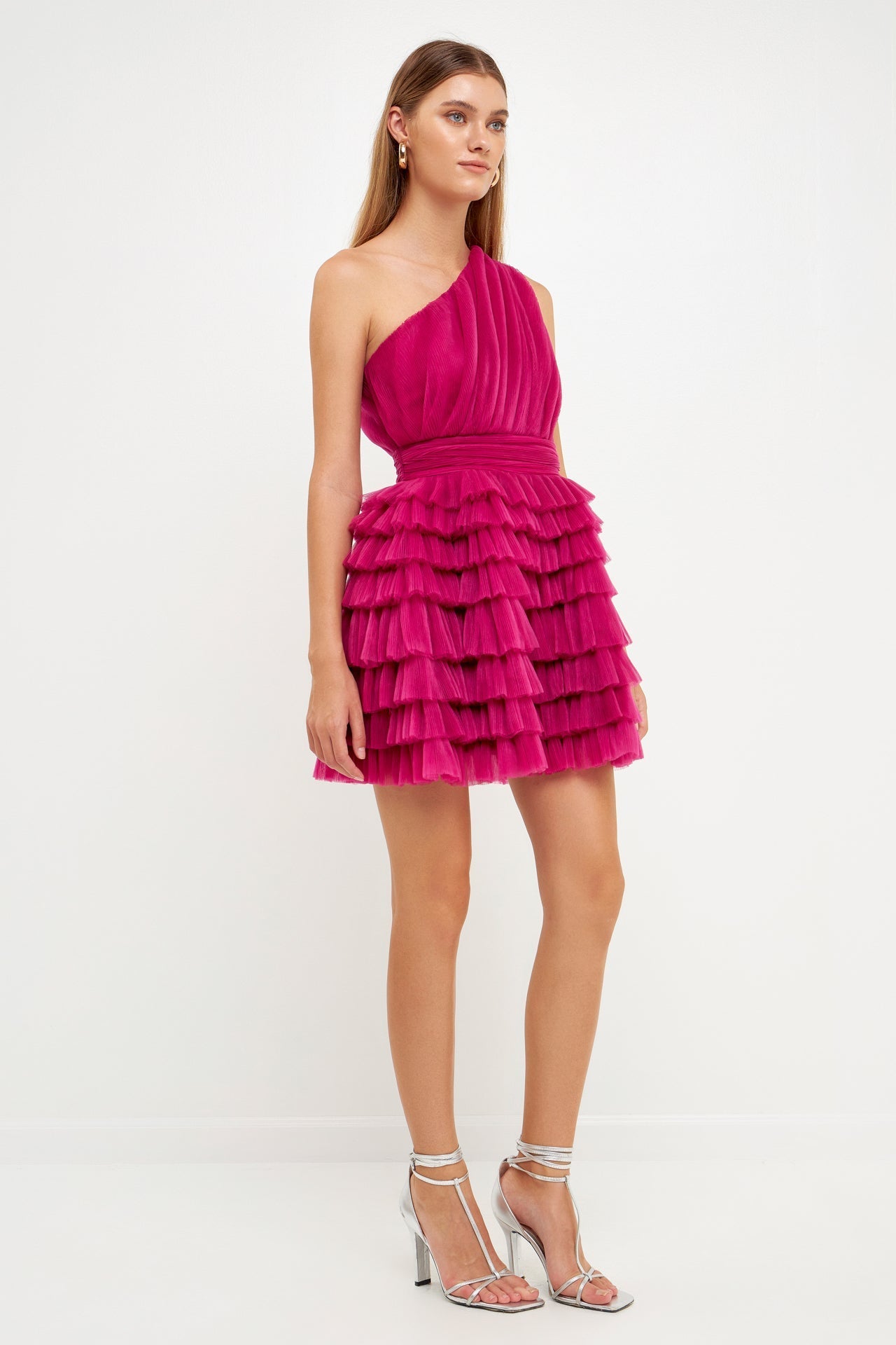 ENDLESS ROSE - Tiered Tulle Mini Dress - DRESSES available at Objectrare