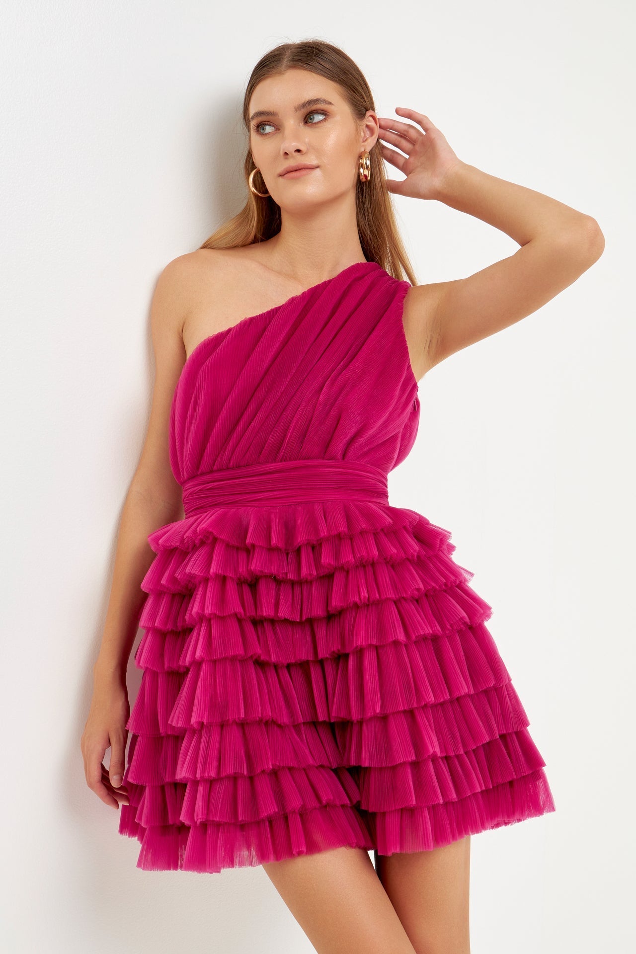 ENDLESS ROSE - Tiered Tulle Mini Dress - DRESSES available at Objectrare