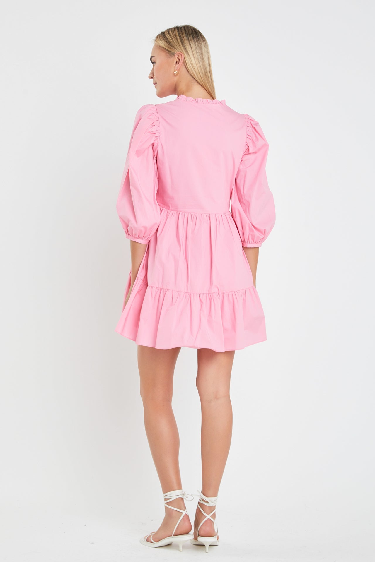 ENGLISH FACTORY - Front Zipper Sleeve Mini Dress - DRESSES available at Objectrare