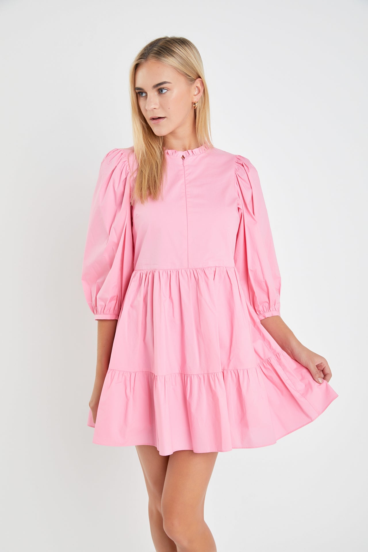 ENGLISH FACTORY - Front Zipper Sleeve Mini Dress - DRESSES available at Objectrare