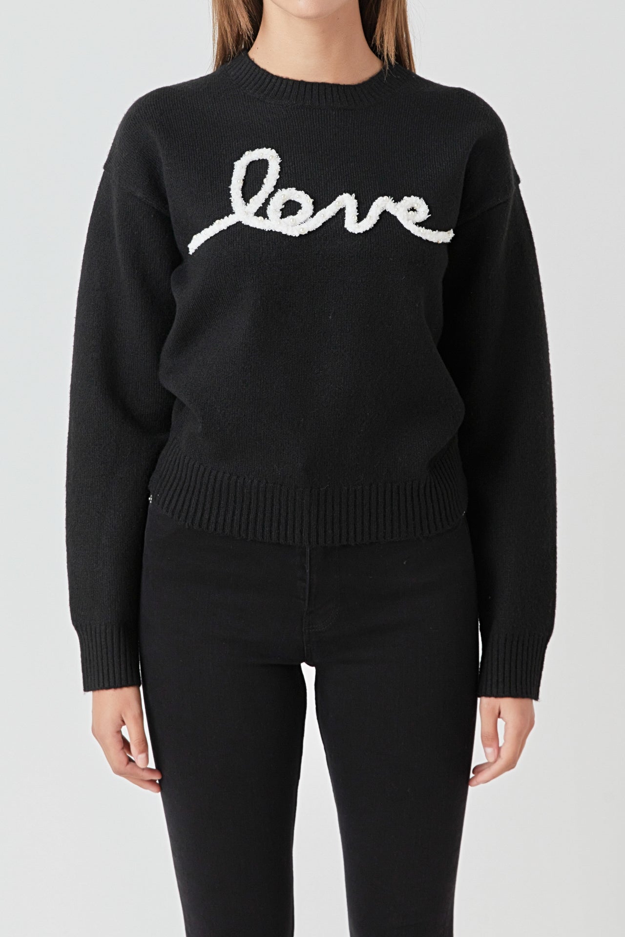ENDLESS ROSE - Endless Rose - Pearl Love Sweater - SWEATERS & KNITS available at Objectrare