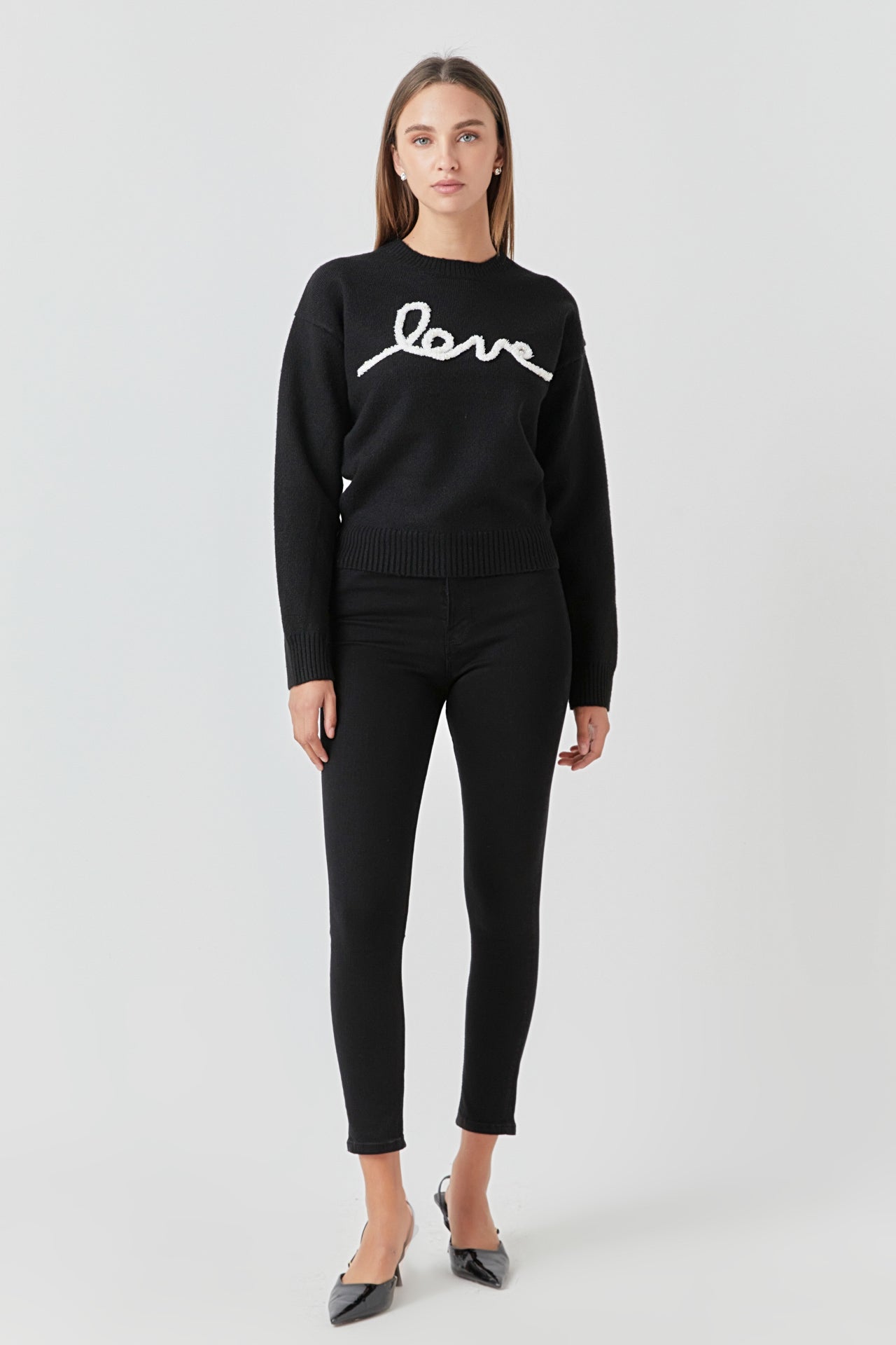 ENDLESS ROSE - Endless Rose - Pearl Love Sweater - SWEATERS & KNITS available at Objectrare