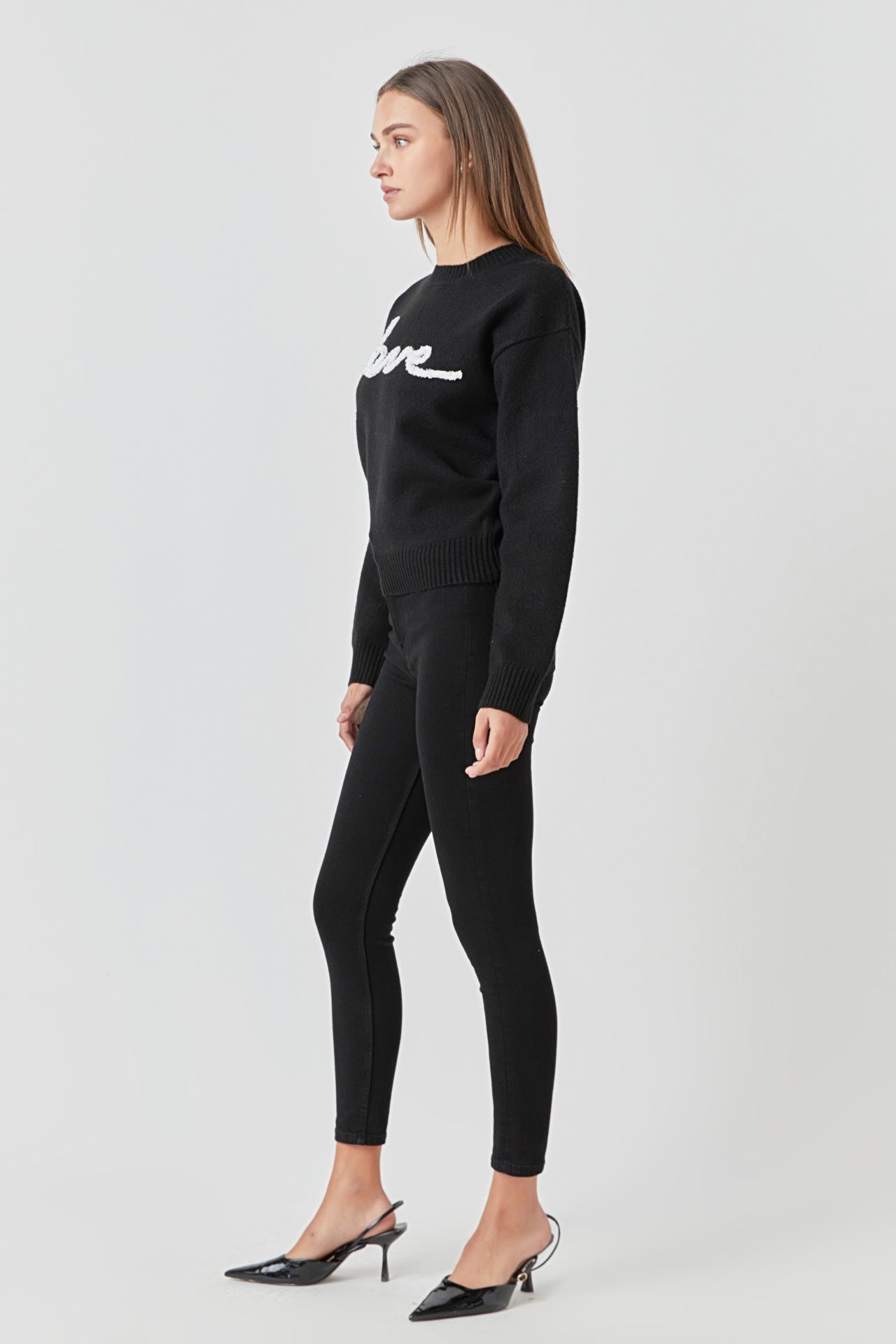ENDLESS ROSE - Endless Rose - Pearl Love Sweater - SWEATERS & KNITS available at Objectrare