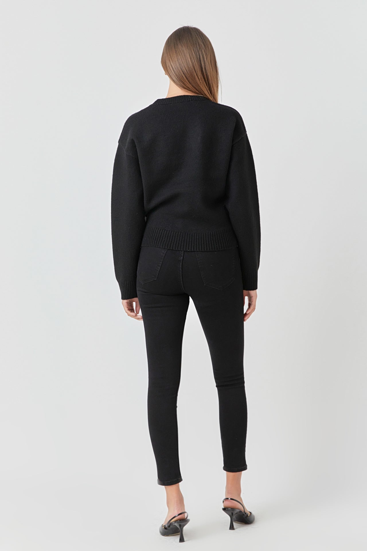 ENDLESS ROSE - Endless Rose - Pearl Love Sweater - SWEATERS & KNITS available at Objectrare