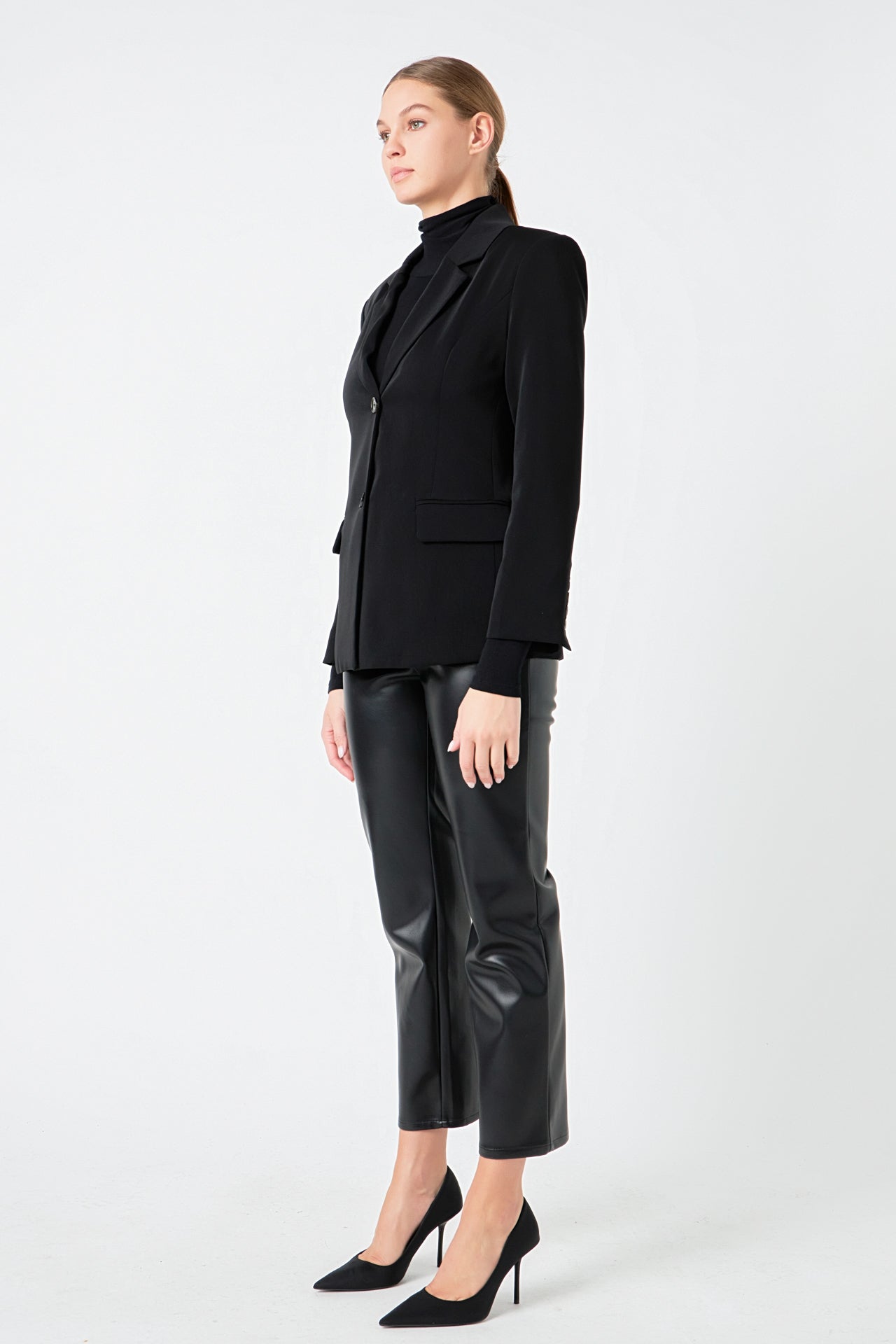 ENDLESS ROSE - Solid 3 Button Blazer - BLAZERS available at Objectrare