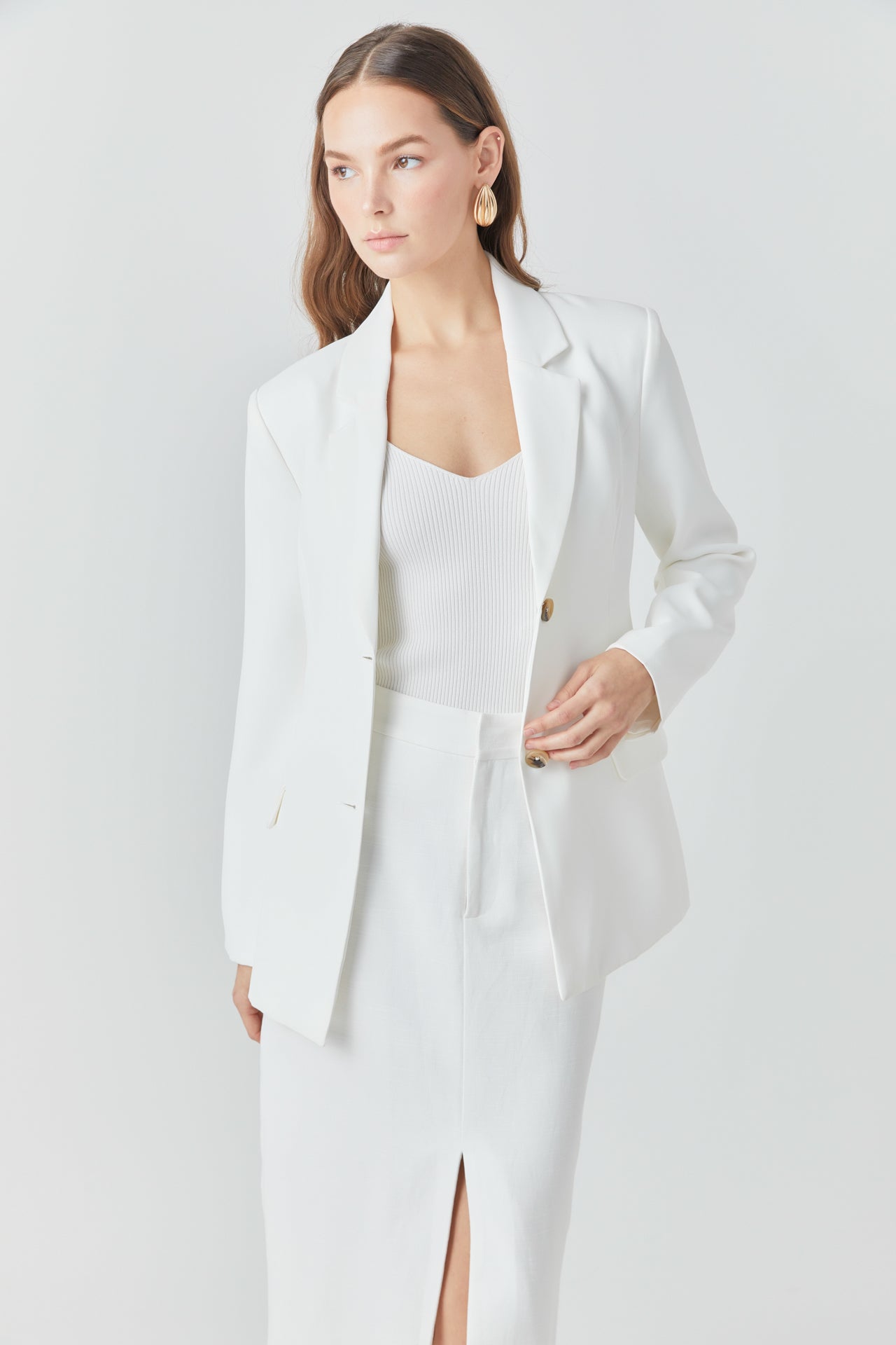 ENDLESS ROSE - Solid 3 Button Blazer - BLAZERS available at Objectrare