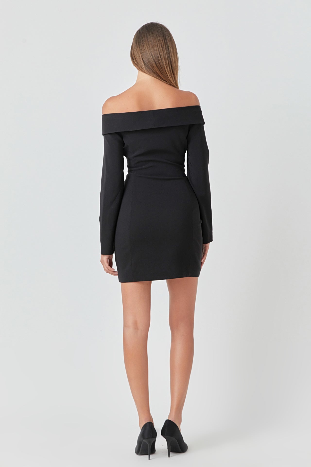 ENDLESS ROSE - Off-The-Shoulder Blazer Dress - DRESSES available at Objectrare