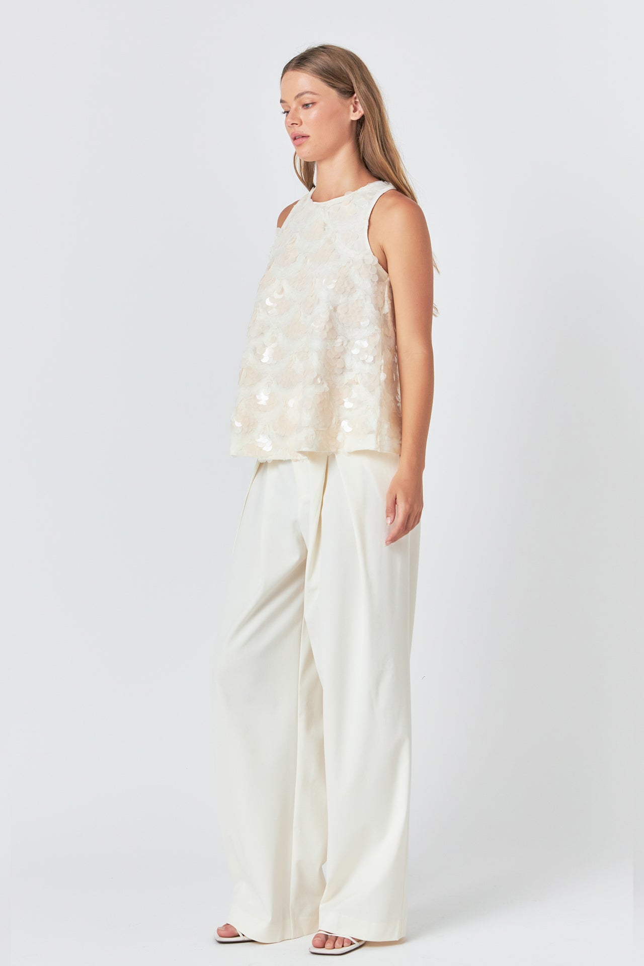 ENDLESS ROSE - Scallop Sequin Top - TOPS available at Objectrare