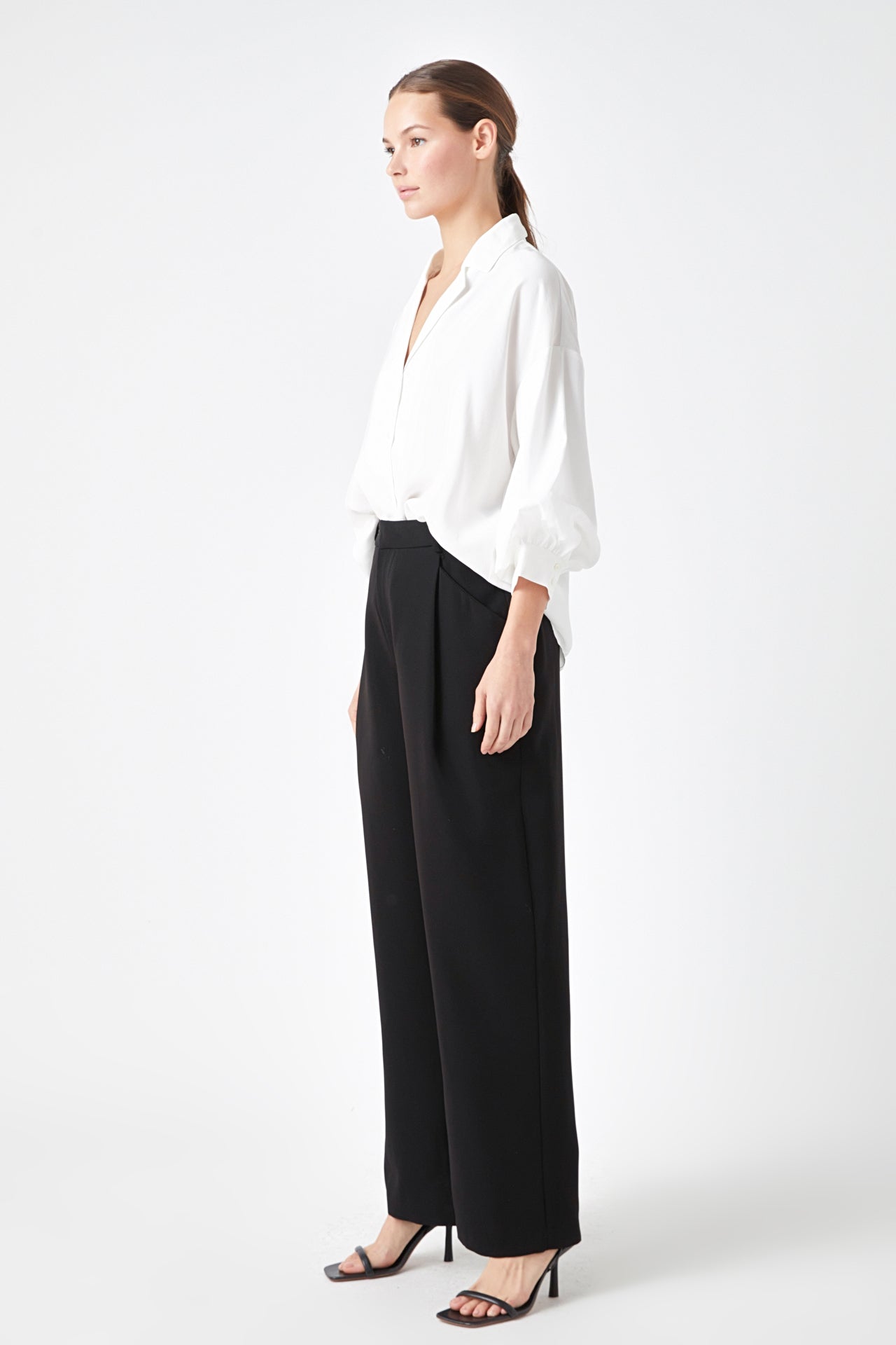 ENDLESS ROSE - High-Waisted Suit Trousers - PANTS available at Objectrare