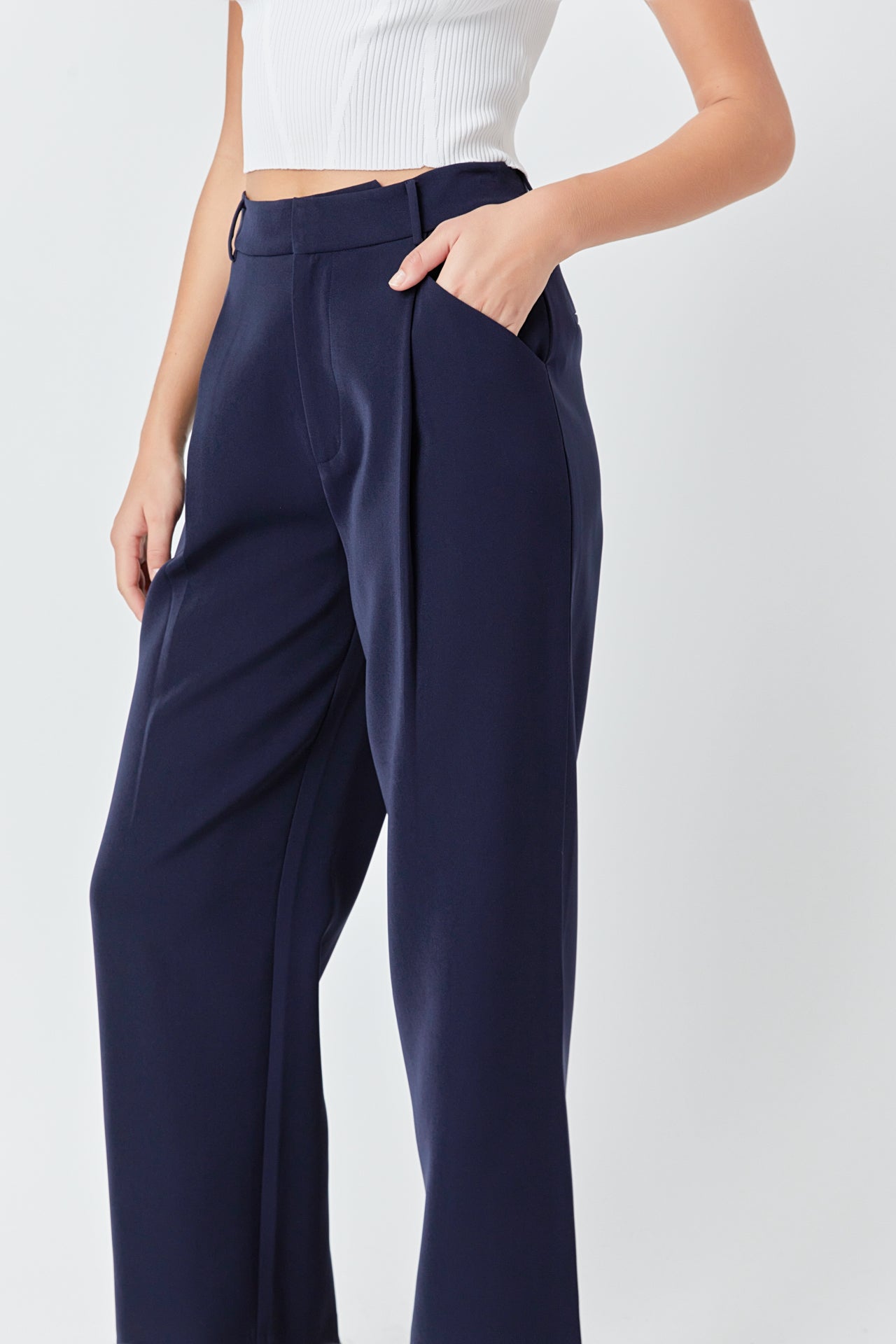 ENDLESS ROSE - High-Waisted Suit Trousers - PANTS available at Objectrare