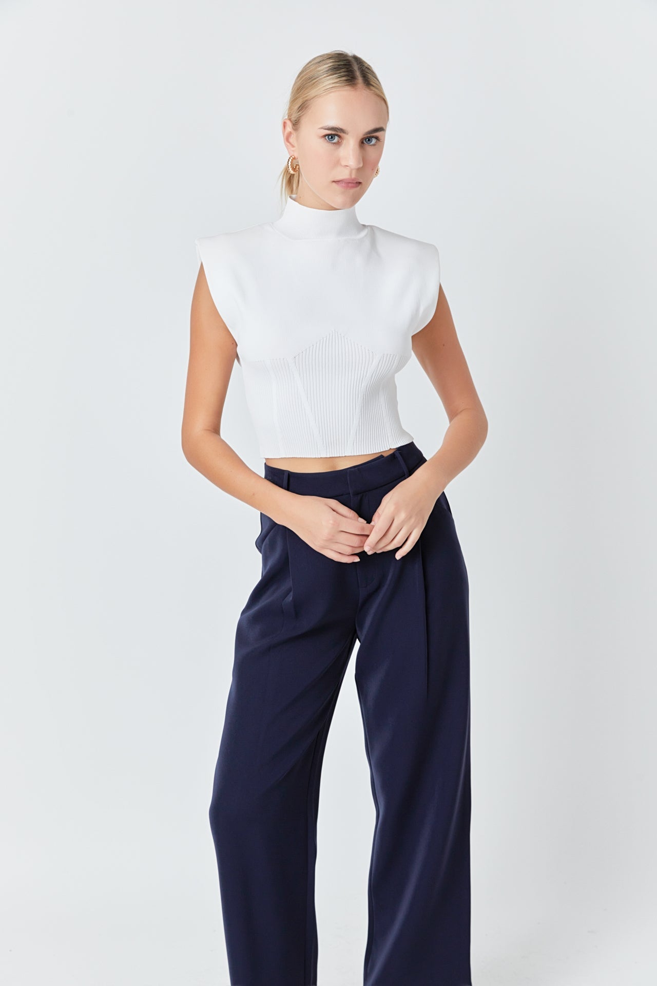 ENDLESS ROSE - High-Waisted Suit Trousers - PANTS available at Objectrare