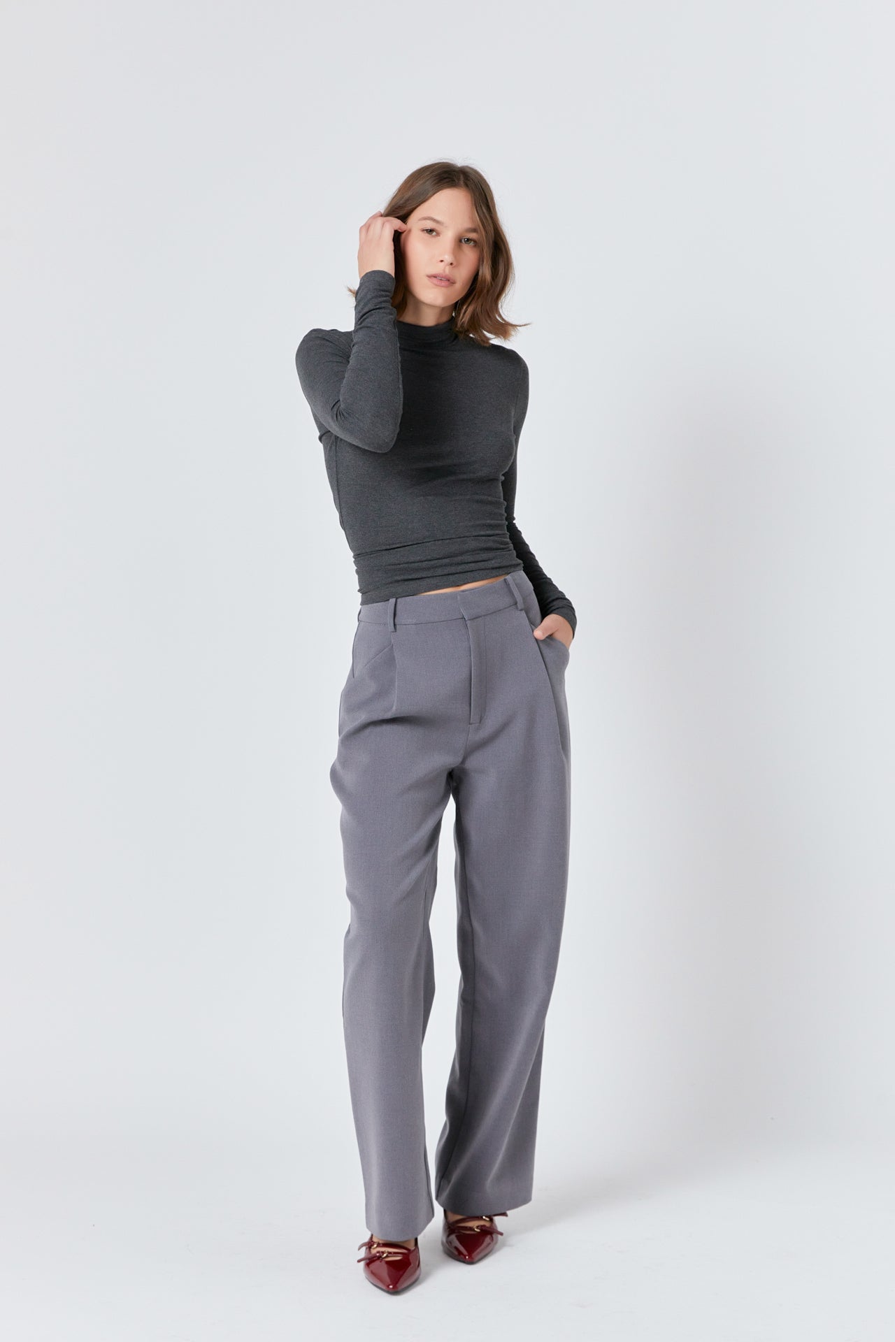 ENDLESS ROSE - Straight-Leg Trousers - PANTS available at Objectrare