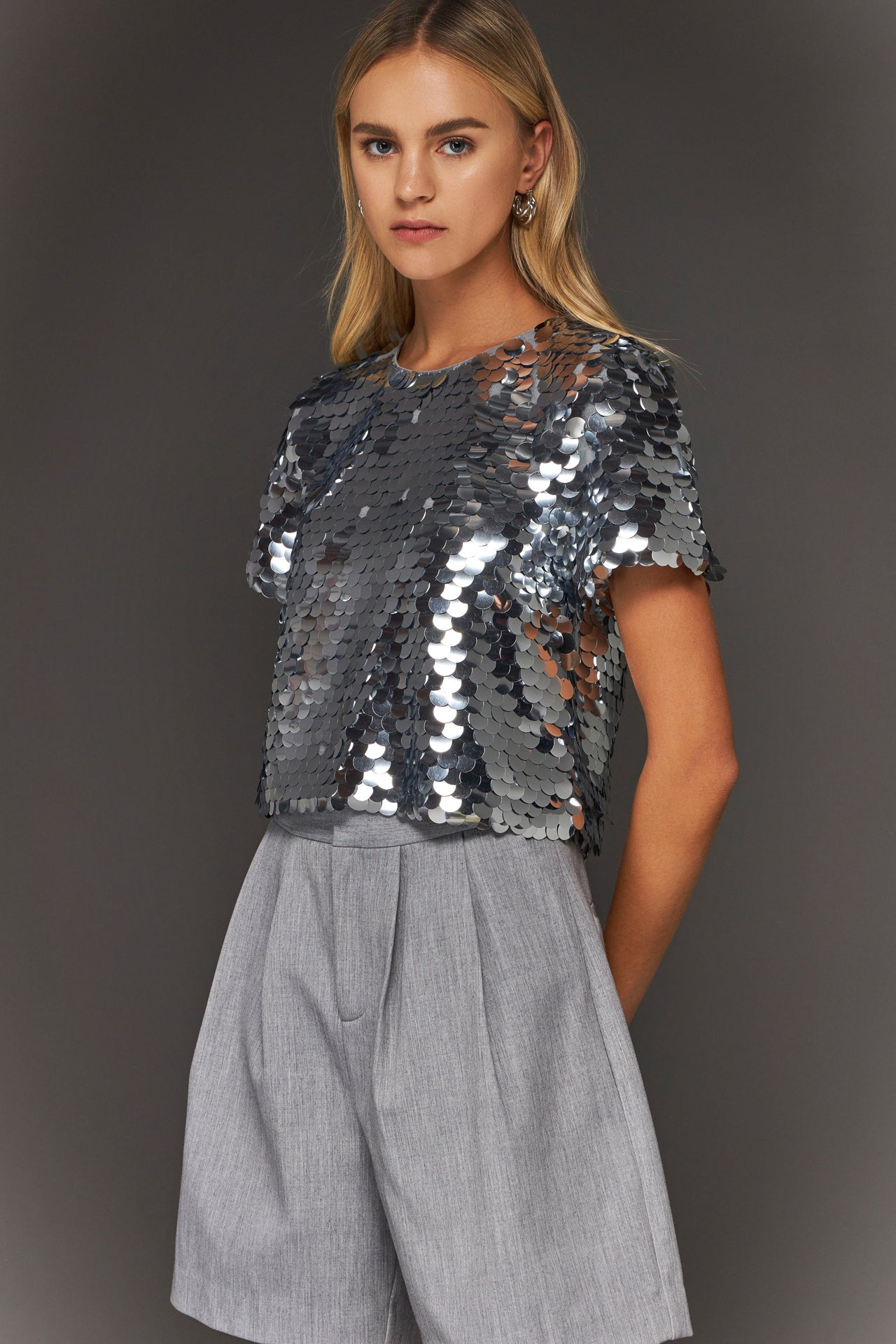ENDLESS ROSE - Sequin Crop Top - TOPS available at Objectrare
