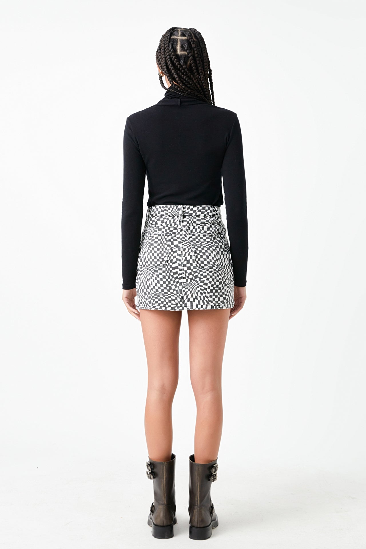GREY LAB - High Waisted Warped Mini Skirt - SKIRTS available at Objectrare
