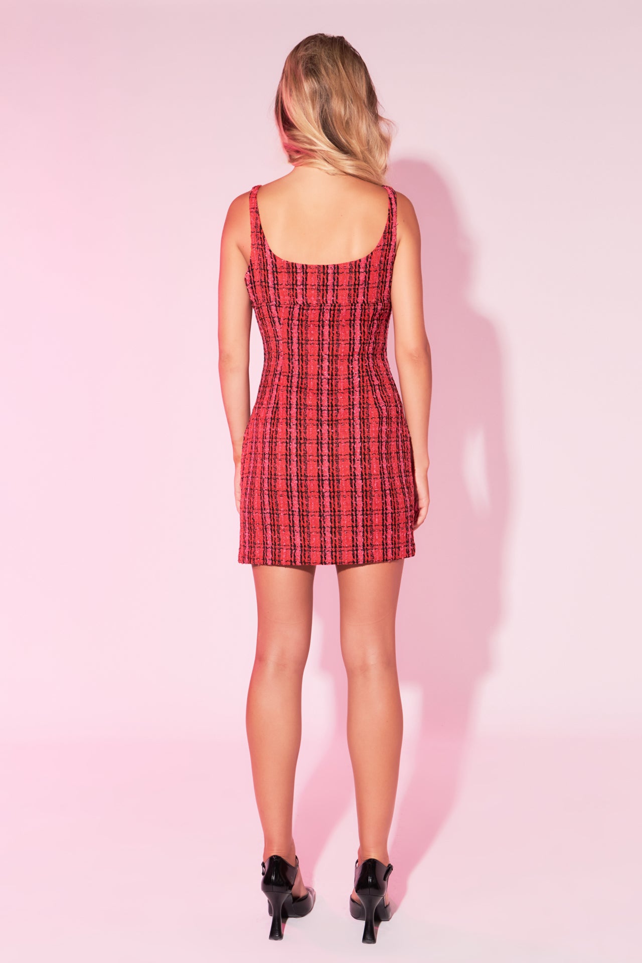 ENDLESS ROSE - Boucle Tweed Bustier Mini Dress - DRESSES available at Objectrare
