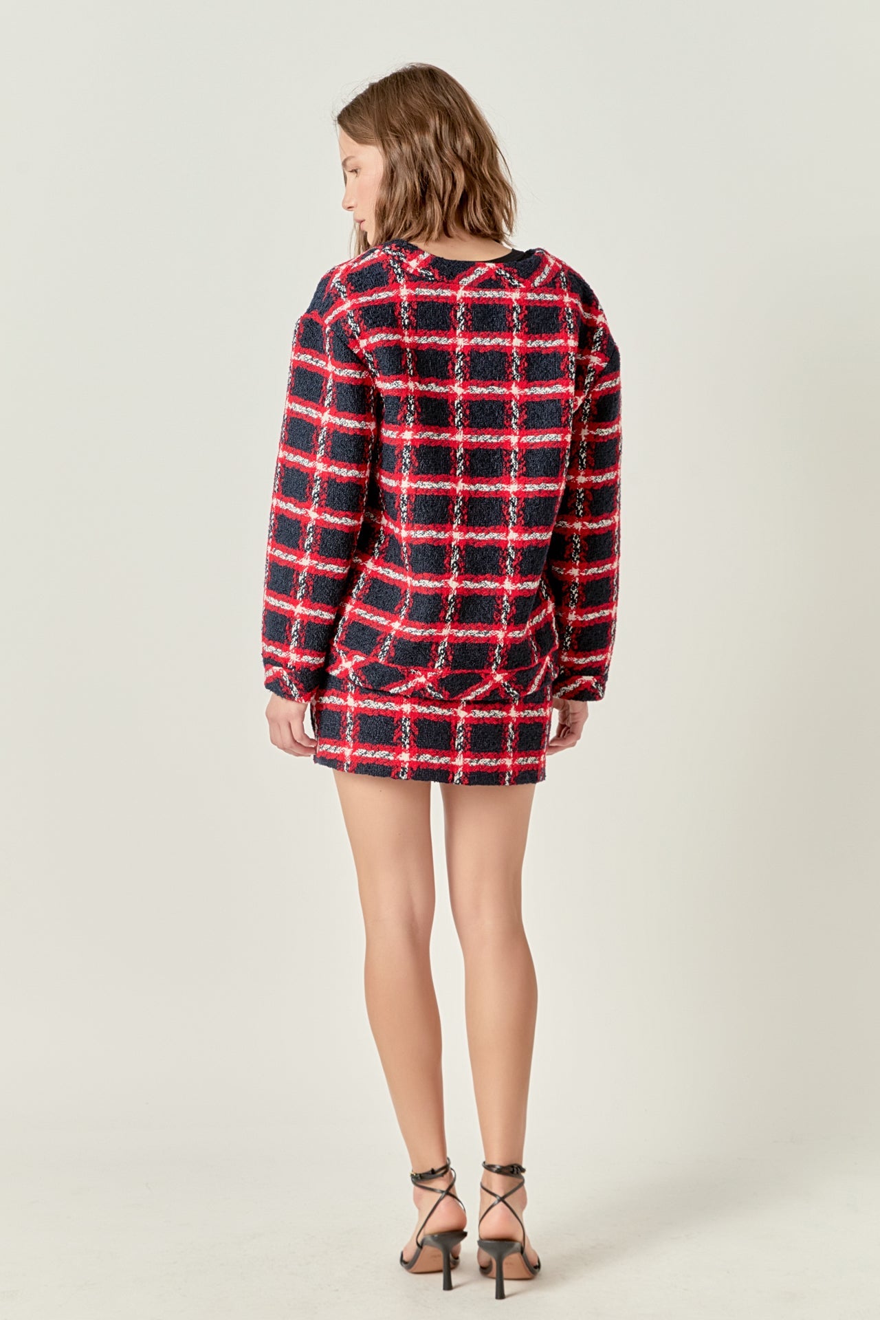 ENGLISH FACTORY - Plaid Boucle Jacket - JACKETS available at Objectrare
