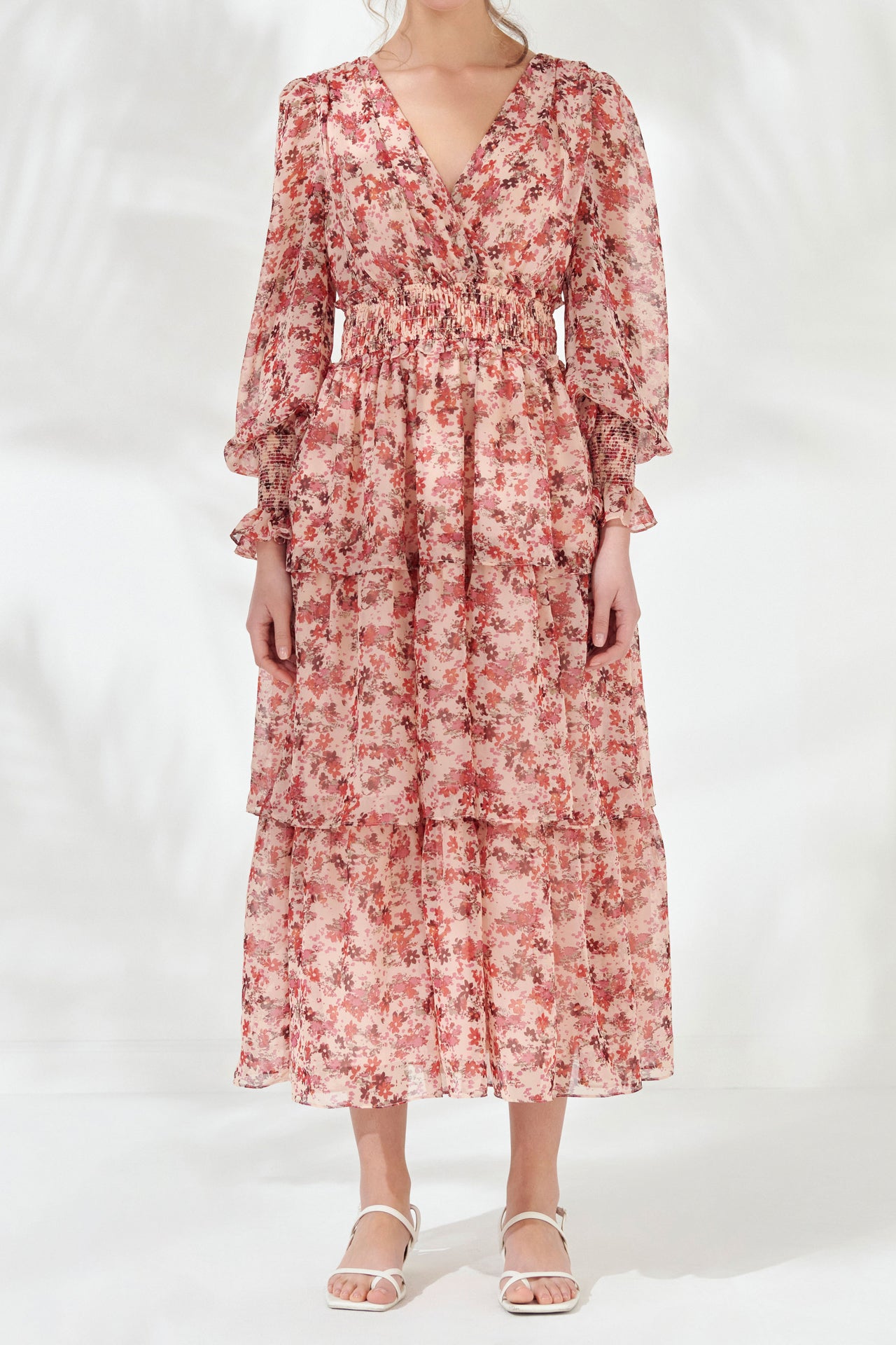 ENDLESS ROSE - Floral Long-Sleeve Maxi Dress - DRESSES available at Objectrare