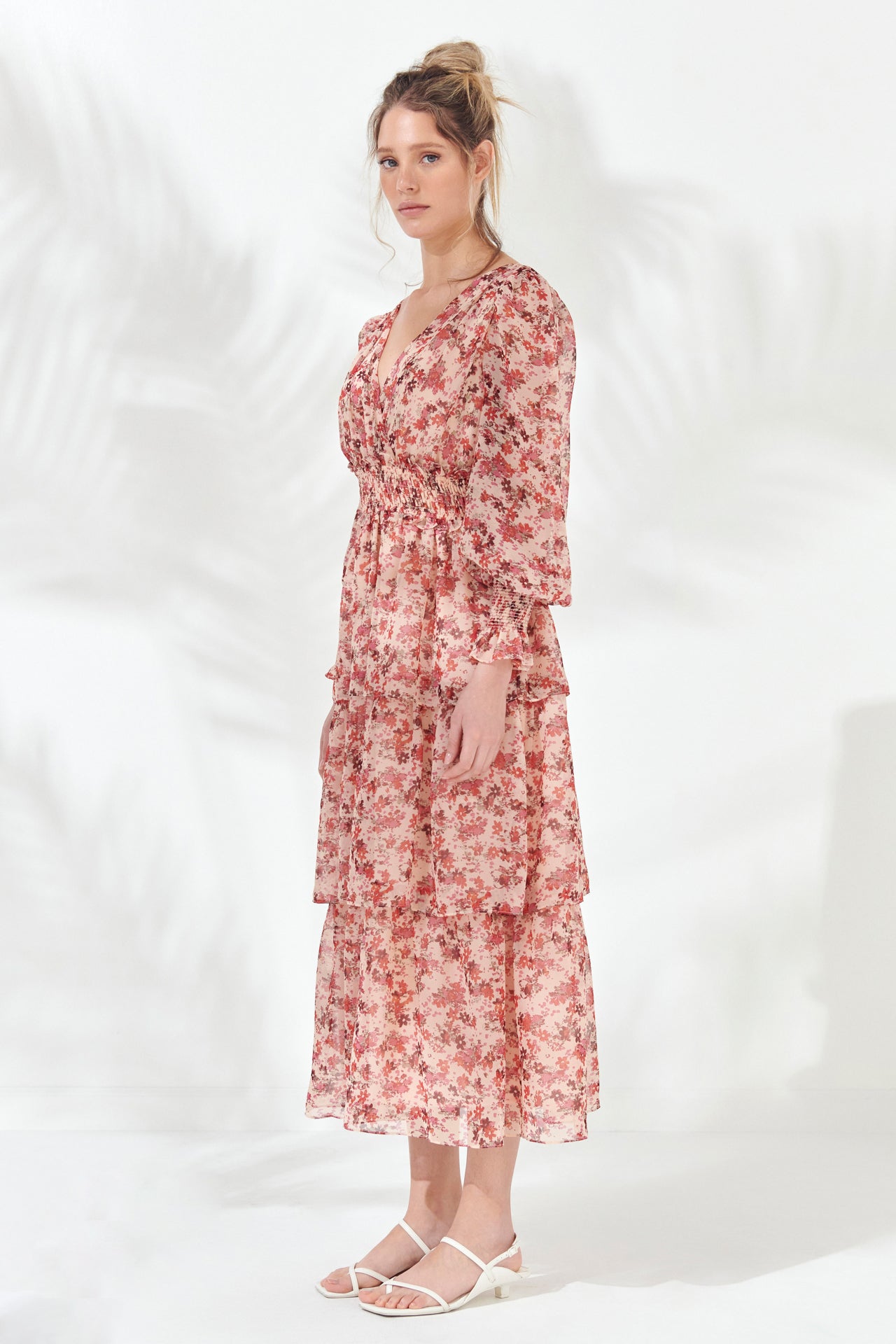 ENDLESS ROSE - Floral Long-Sleeve Maxi Dress - DRESSES available at Objectrare