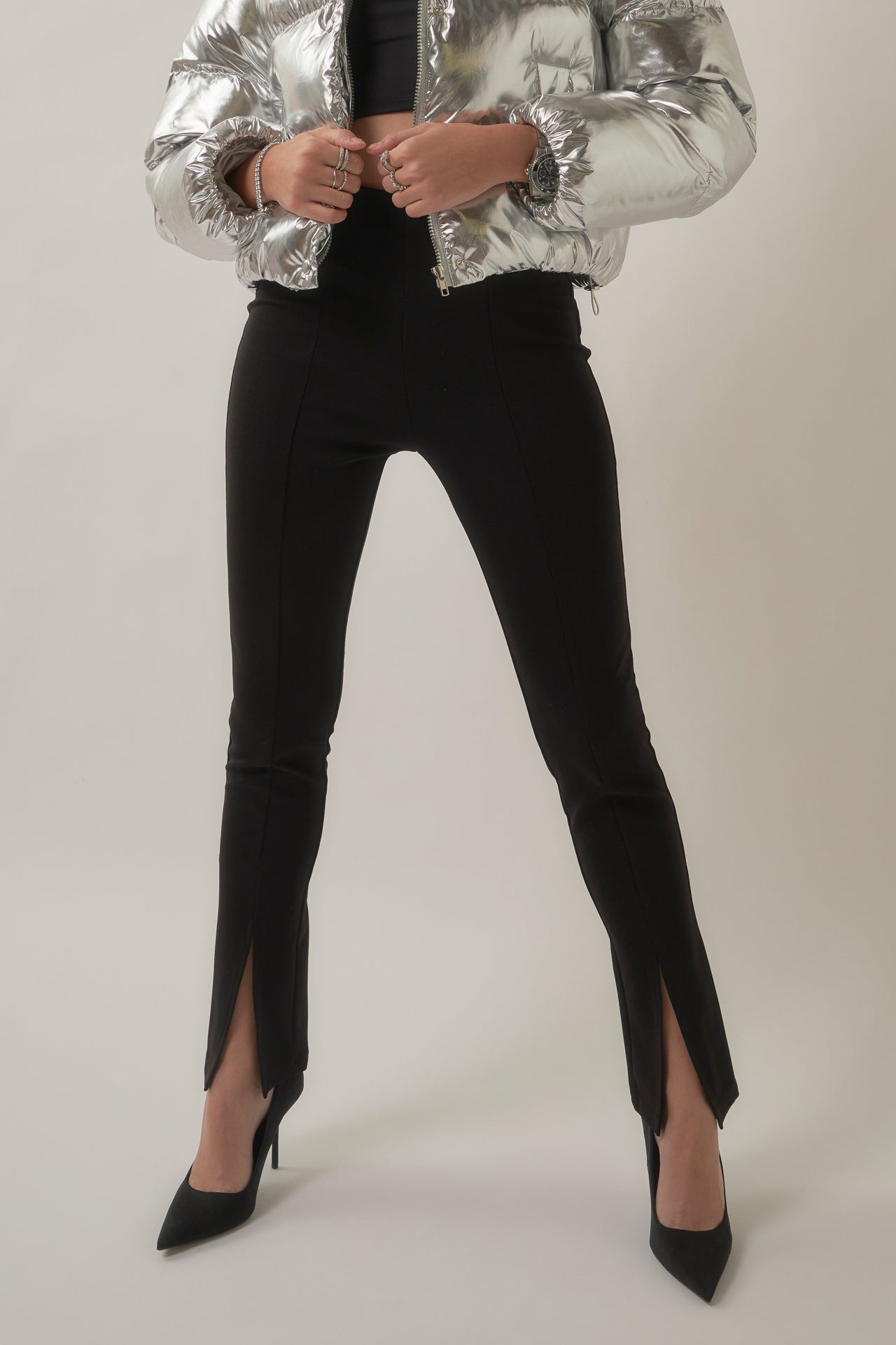 GREY LAB - Front Slit Flares - PANTS available at Objectrare