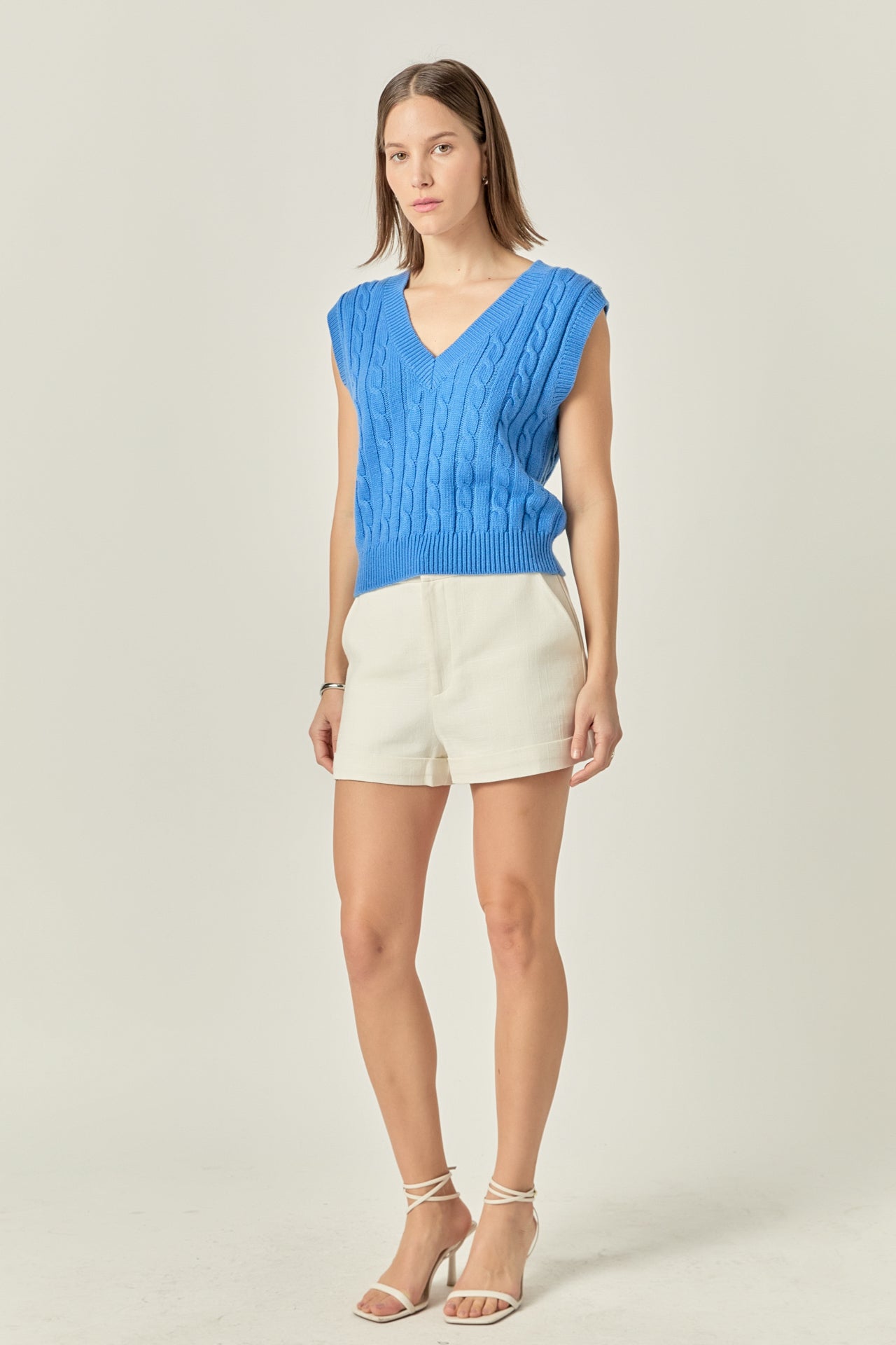 ENGLISH FACTORY - Cable Knit Chunky Vest - SWEATERS & KNITS available at Objectrare
