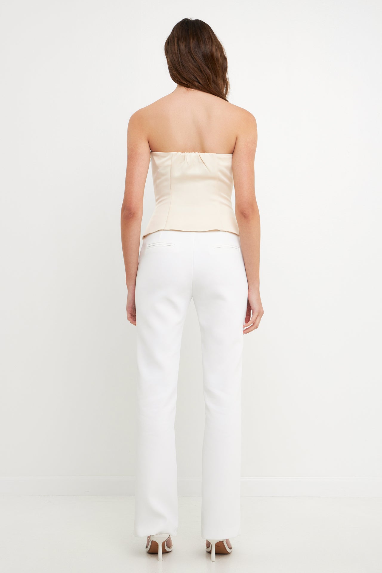ENDLESS ROSE - Button-Up Strapless Top - TOPS available at Objectrare